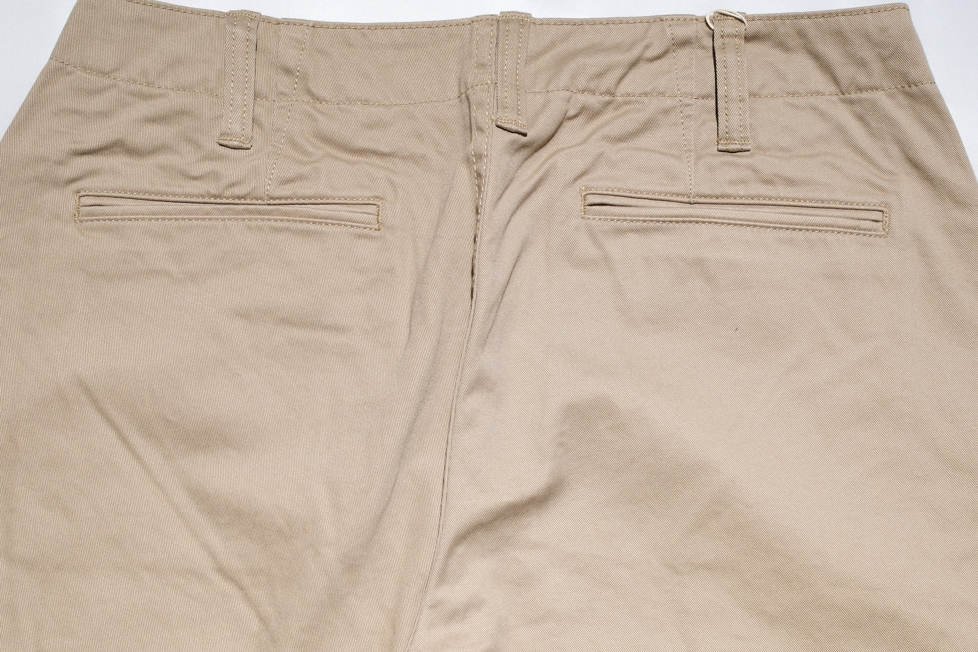 Pure Blue Japan 11oz “Dry-Touch” High-Density Chino Trousers (Light Beige)