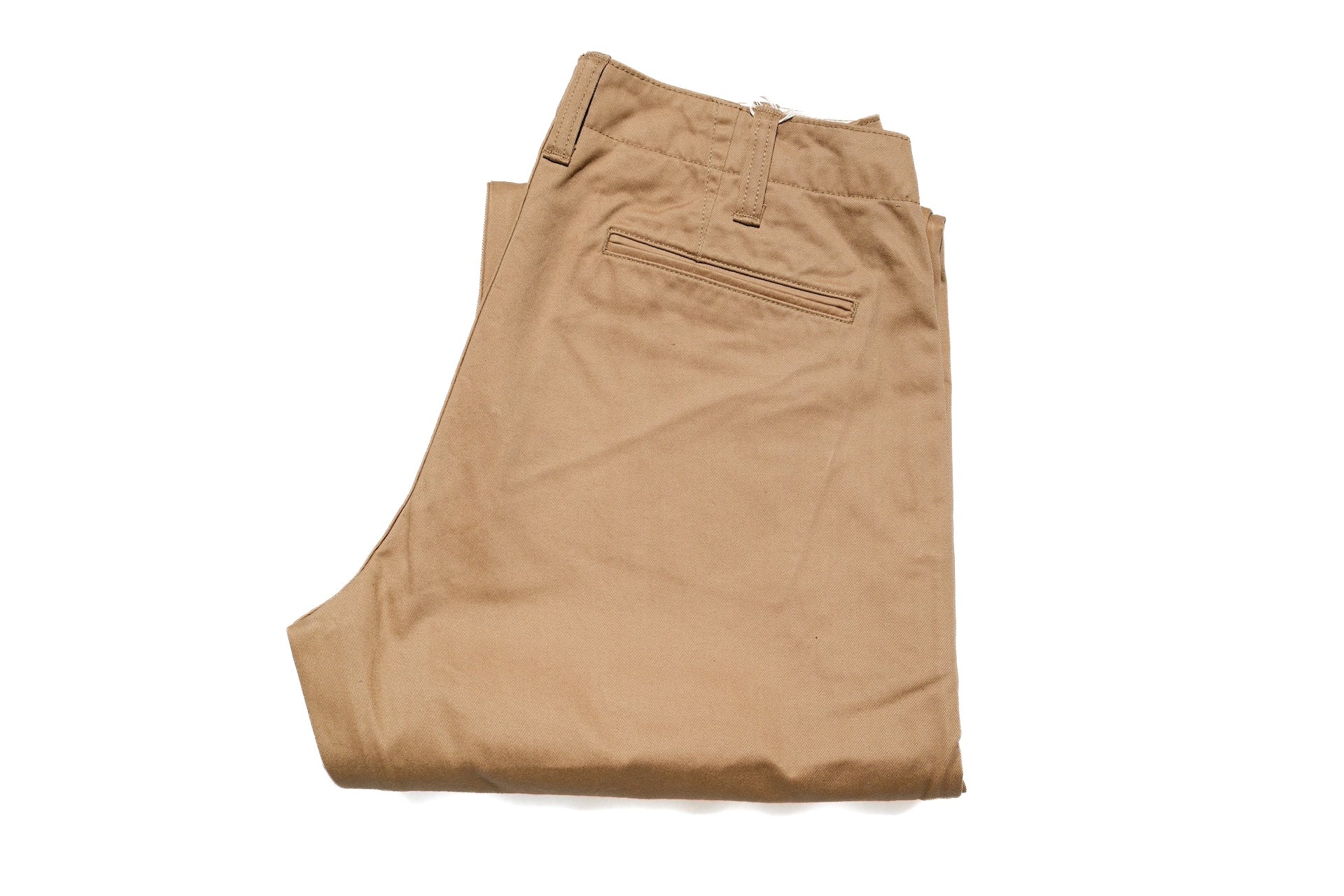 Pure Blue Japan 11oz “Dry-Touch” High-Density Chino Trousers (Dark Camel)
