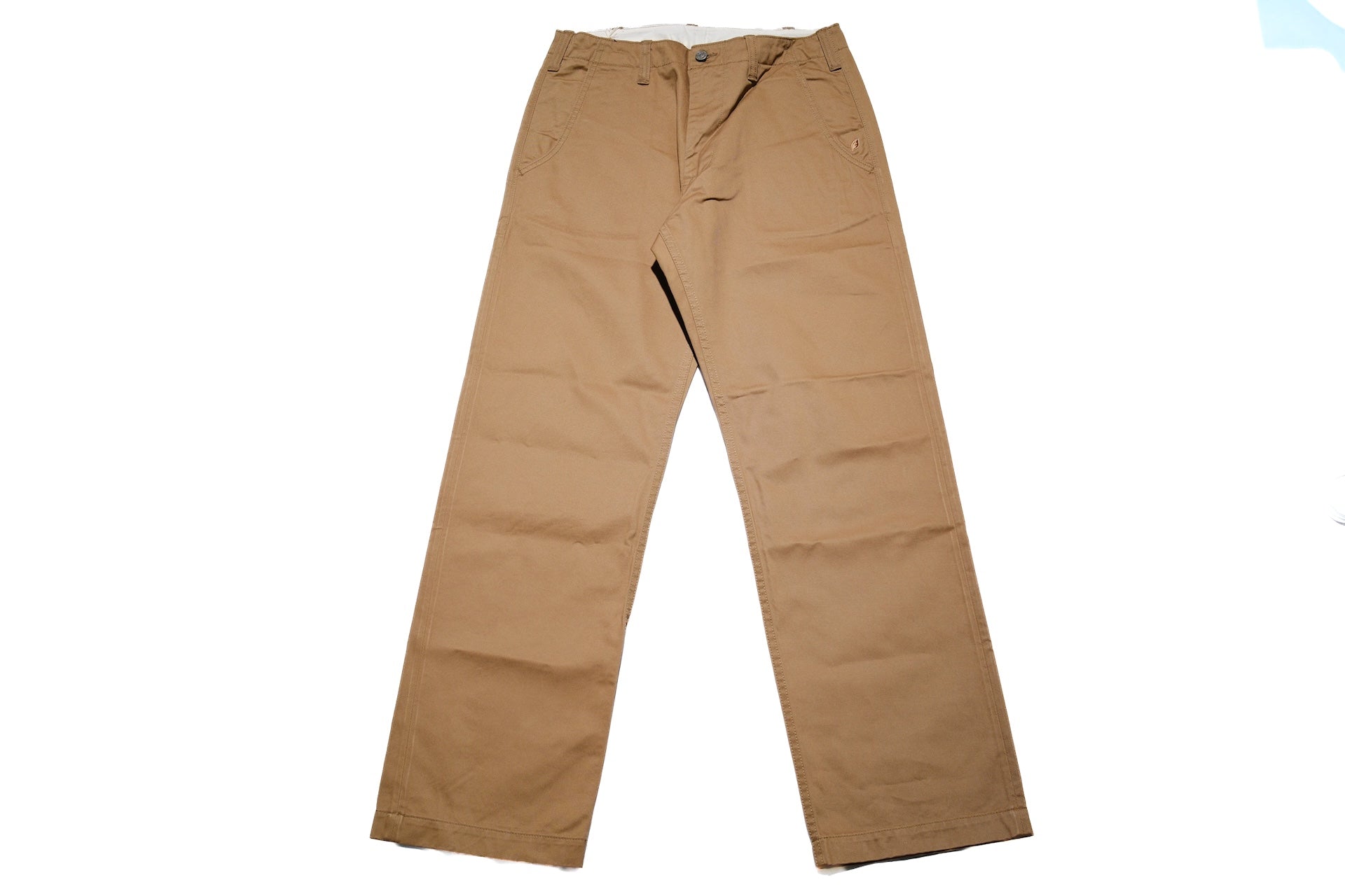 Pure Blue Japan 11oz “Dry-Touch” High-Density Chino Trousers (Dark Camel)