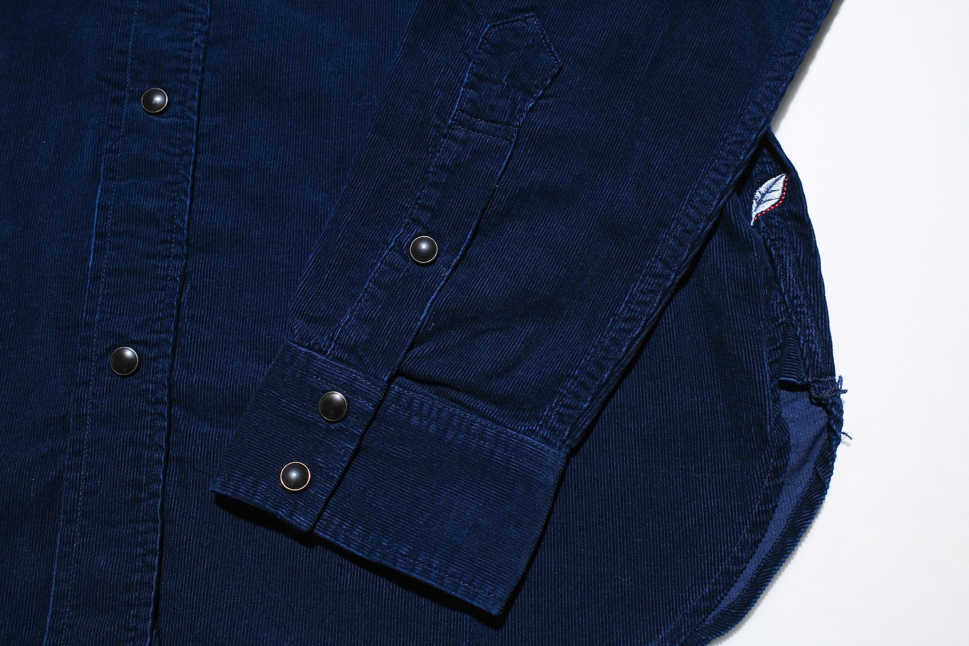 Pure Blue Japan 8oz "Silky-Smooth" Corduroy Western Shirt (Grand Indigo)