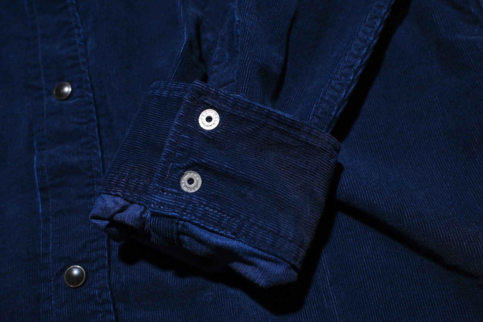Pure Blue Japan 8oz "Silky-Smooth" Corduroy Western Shirt (Grand Indigo)
