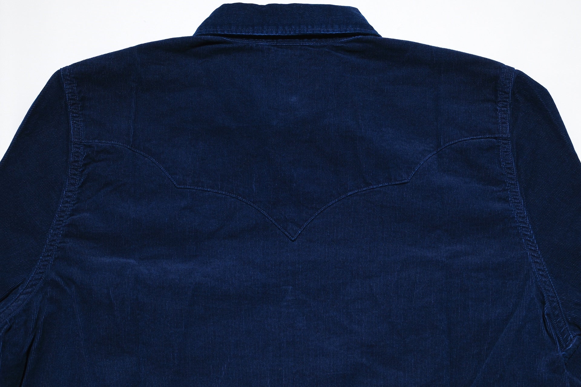 Pure Blue Japan 8oz "Silky-Smooth" Corduroy Western Shirt (Grand Indigo)