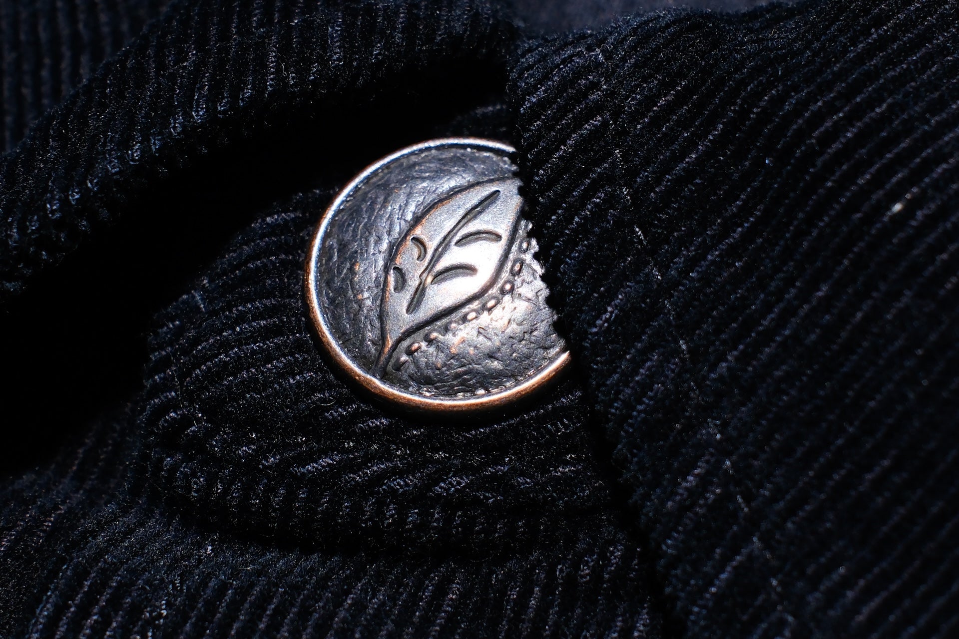 Pure Blue Japan 8oz "Silky-Smooth" Corduroy Western Shirt (Black Overdyed)
