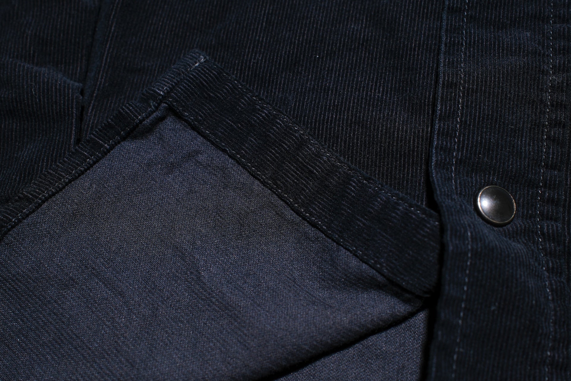 Pure Blue Japan 8oz "Silky-Smooth" Corduroy Western Shirt (Black Overdyed)