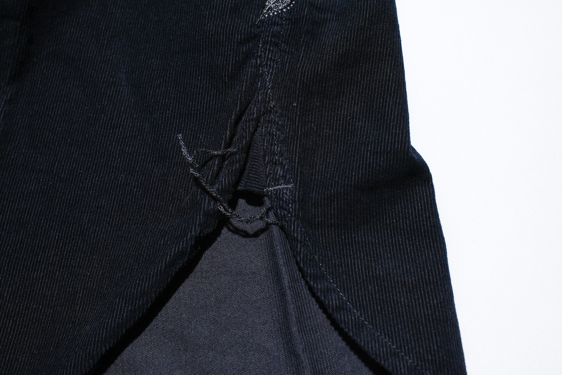 Pure Blue Japan 8oz "Silky-Smooth" Corduroy Western Shirt (Black Overdyed)