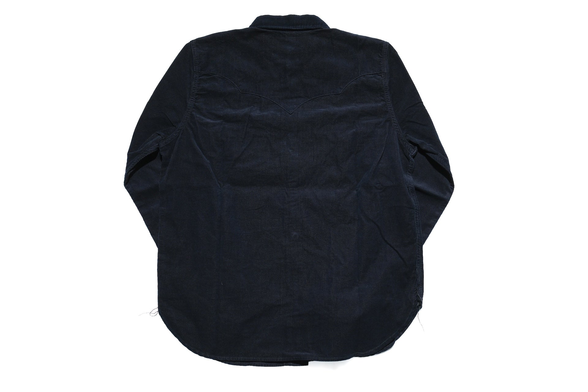 Pure Blue Japan 8oz "Silky-Smooth" Corduroy Western Shirt (Black Overdyed)