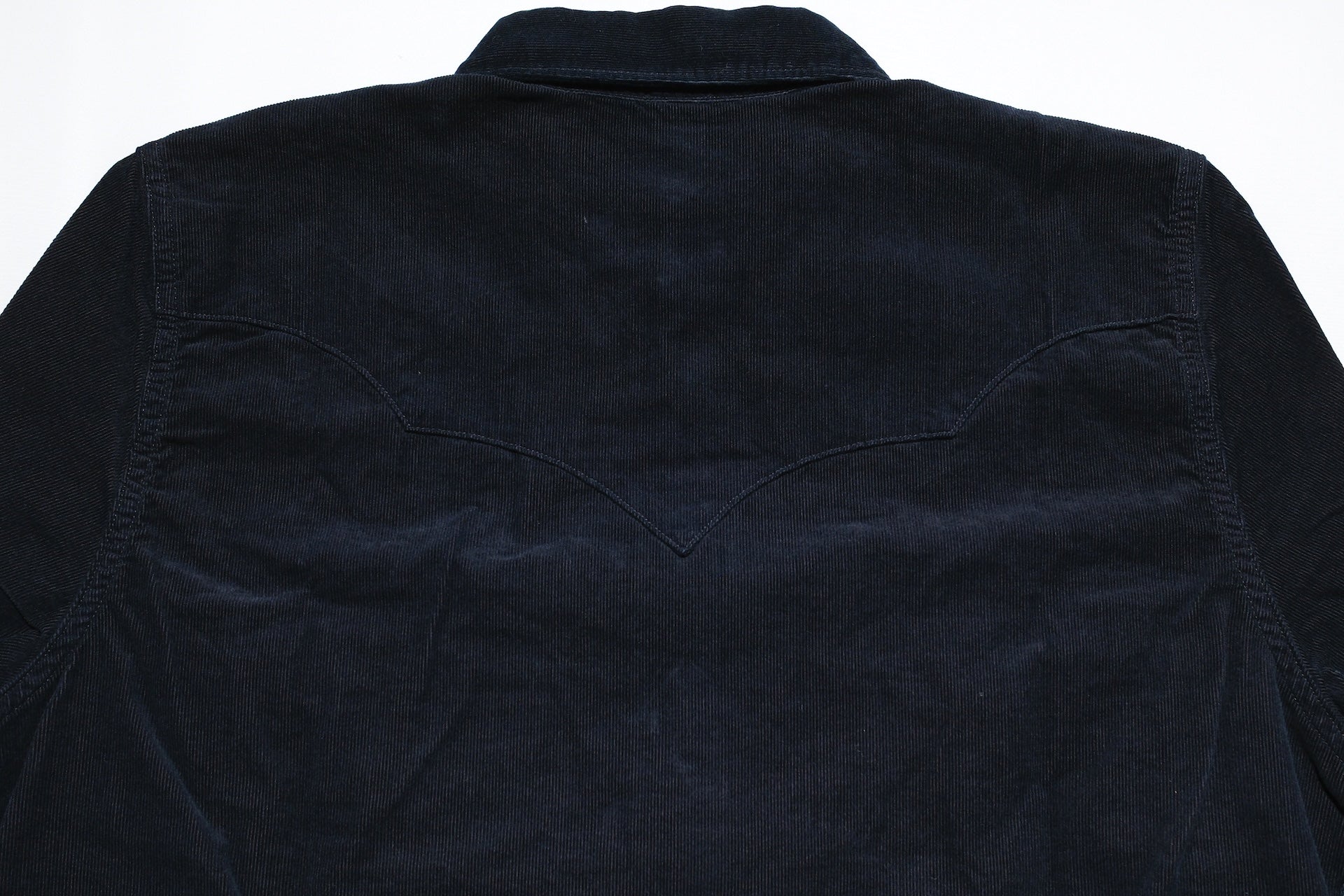 Pure Blue Japan 8oz "Silky-Smooth" Corduroy Western Shirt (Black Overdyed)