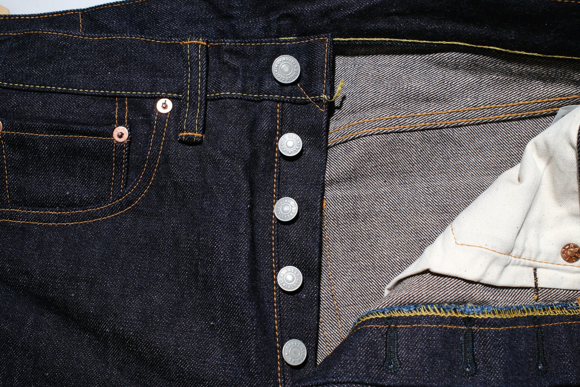 RAGGY CLOTHING 14oz Indigo Dyed “Mild-Nep” Z01XX Denim (Modern Straight fit)
