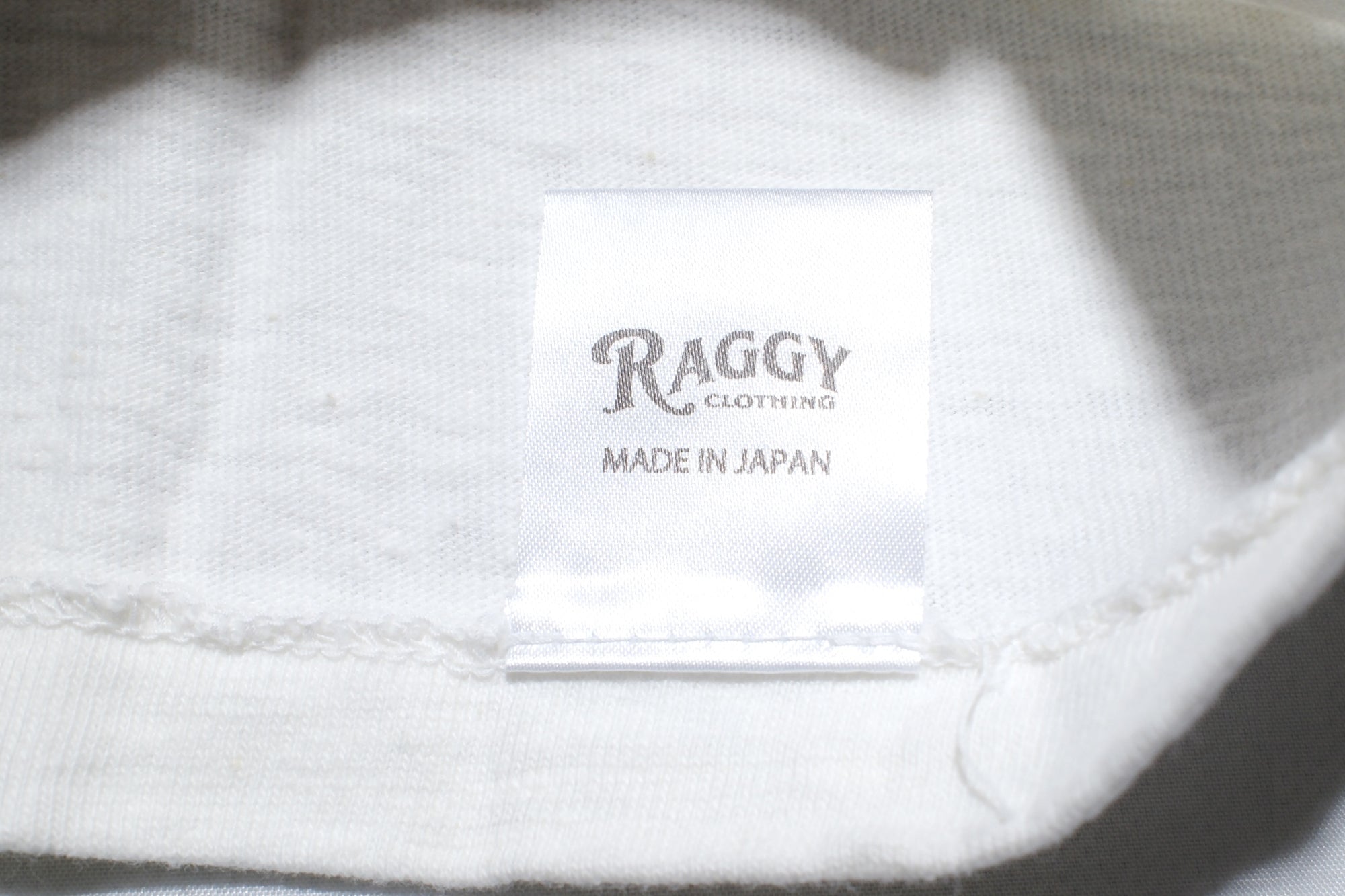 RAGGY CLOTHING 8oz "Fluffy-Sport" Loopwheeled L/S Tee (Off White)