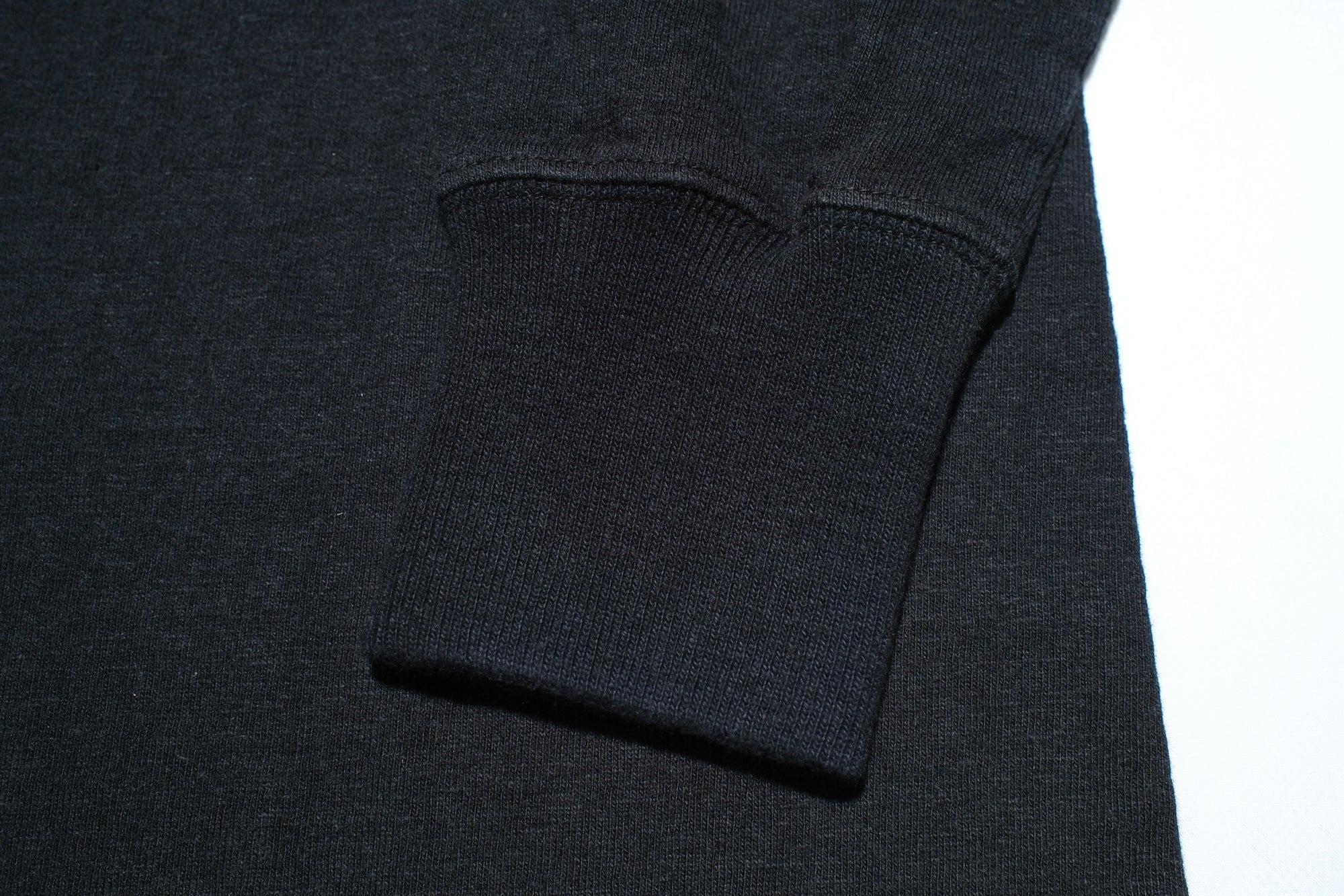 RAGGY CLOTHING 8oz "Fluffy-Sport" Loopwheeled L/S Tee (Solid Black)