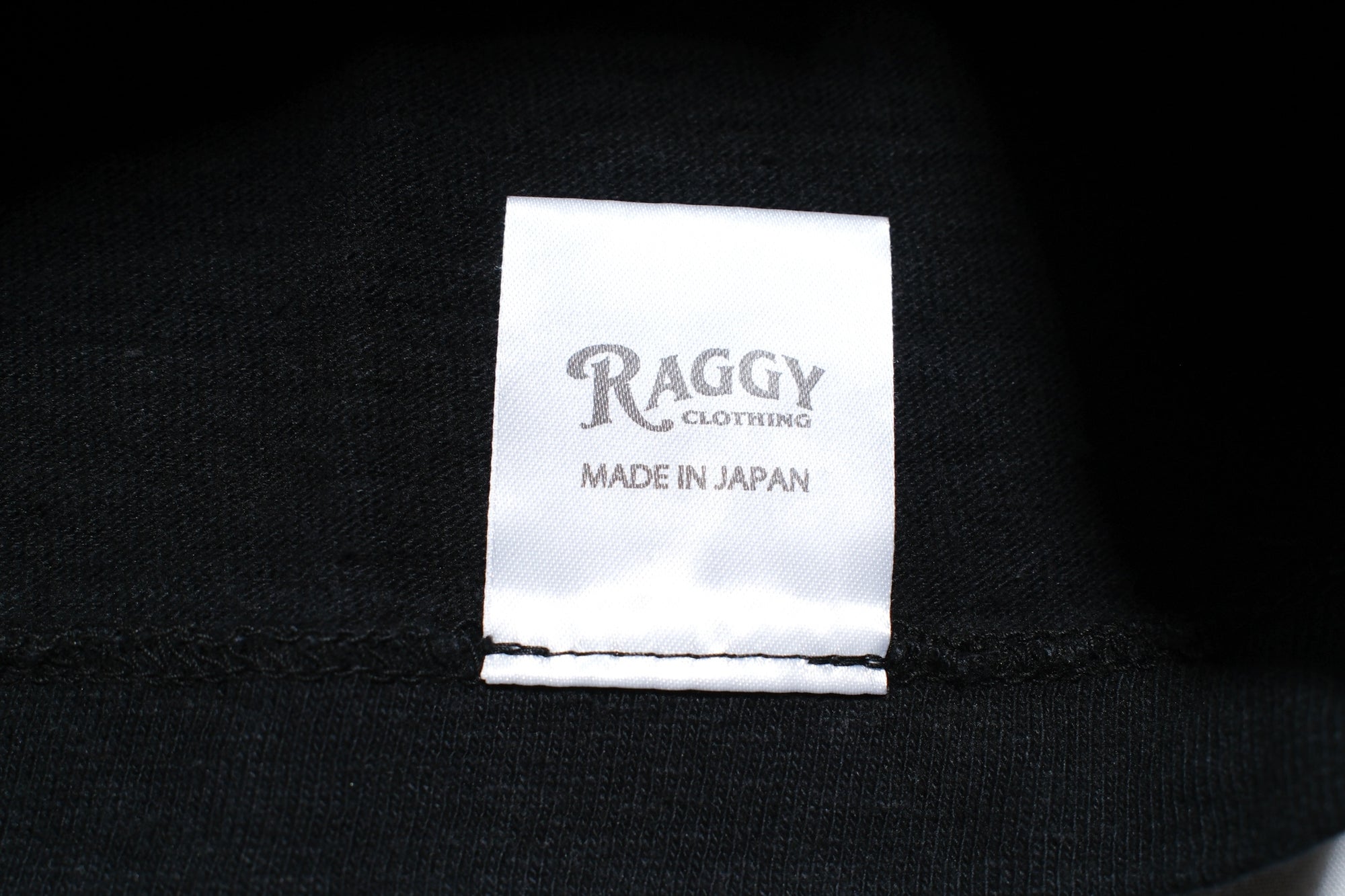 RAGGY CLOTHING 8oz "Fluffy-Sport" Loopwheeled L/S Tee (Solid Black)