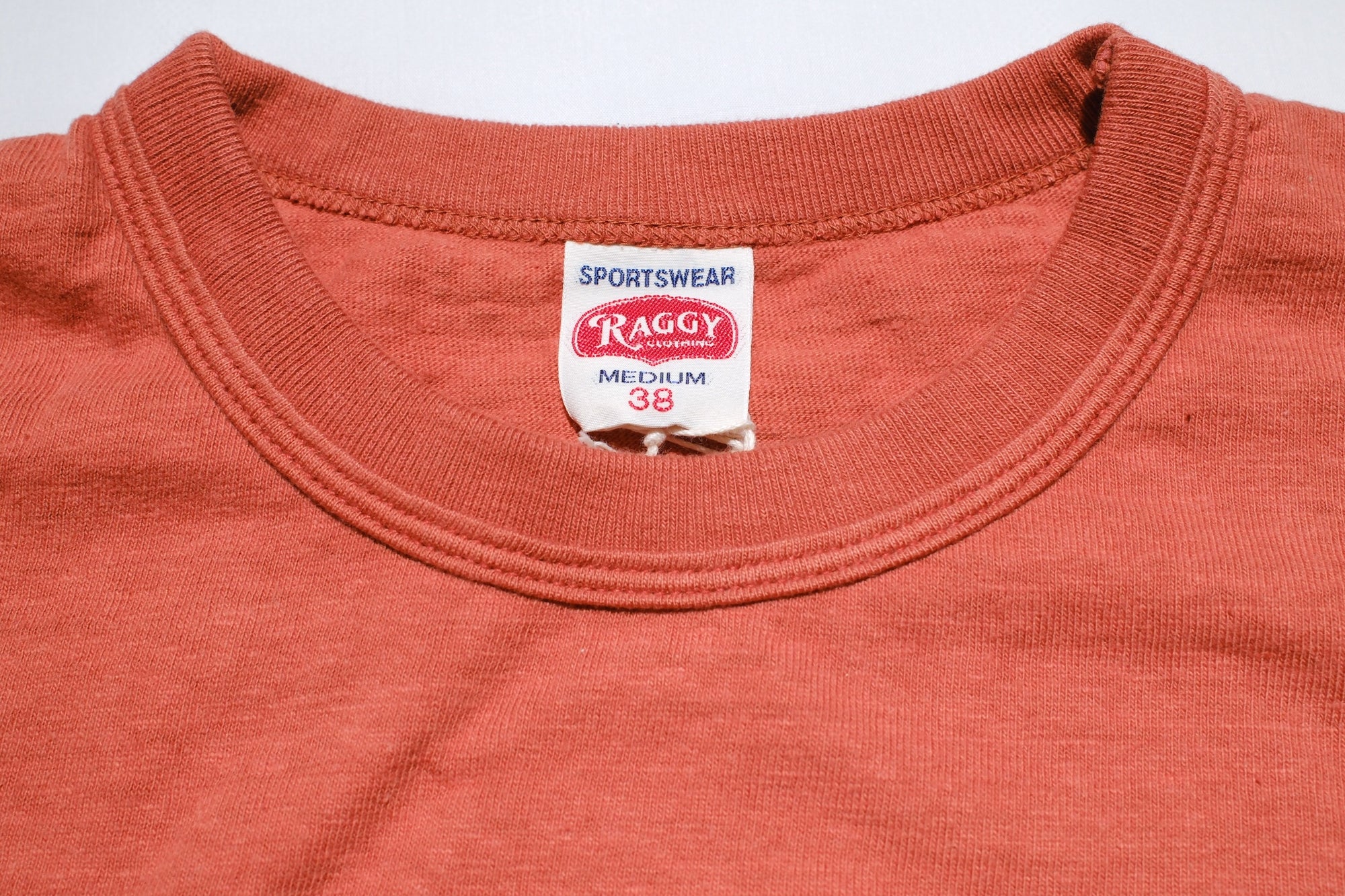 RAGGY CLOTHING 8oz "Fluffy-Sport" Loopwheeled L/S Tee (Brick Red)