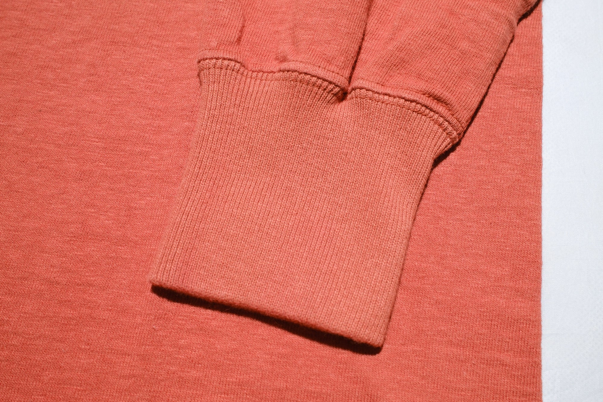 RAGGY CLOTHING 8oz "Fluffy-Sport" Loopwheeled L/S Tee (Brick Red)