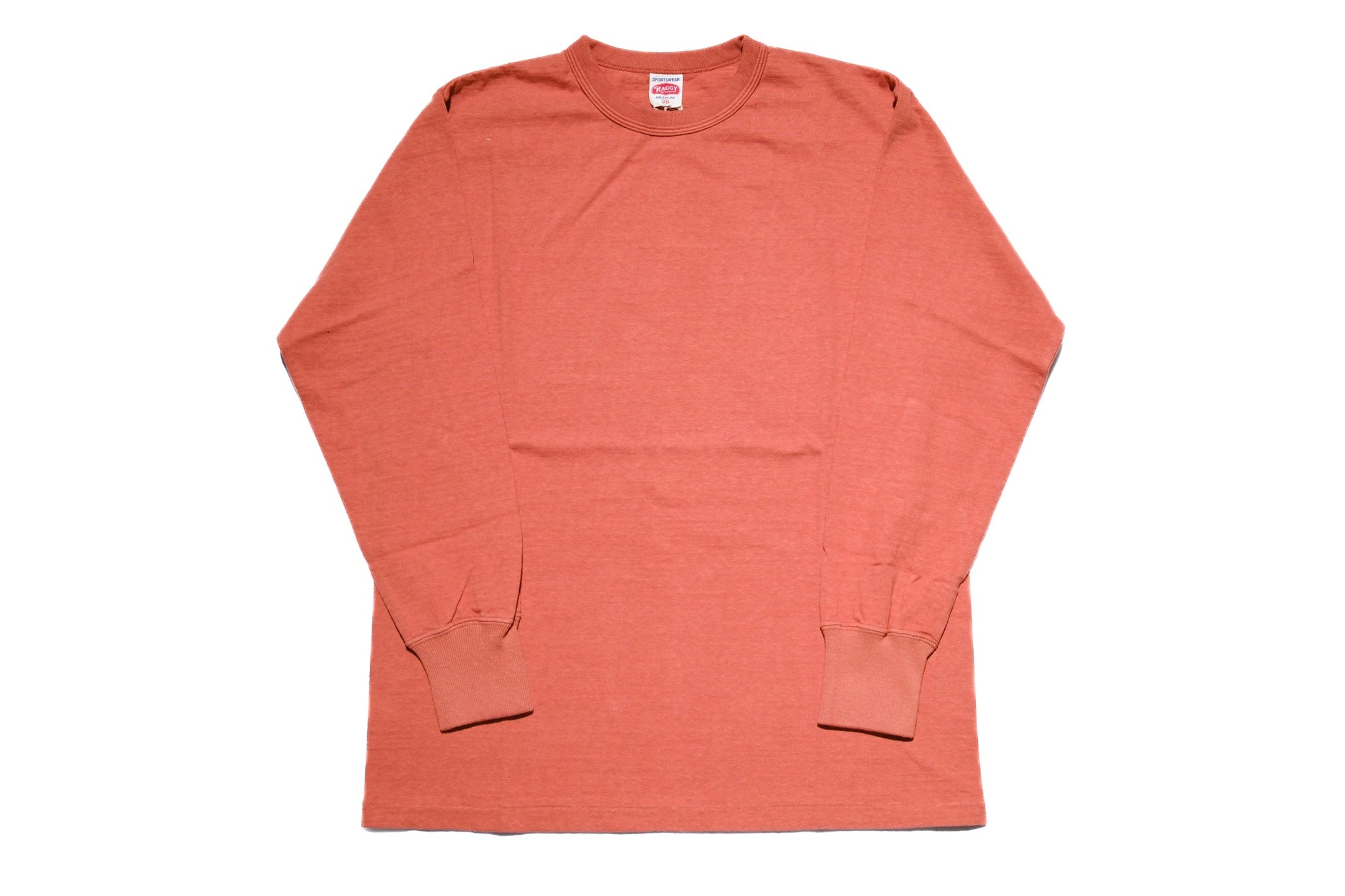RAGGY CLOTHING 8oz "Fluffy-Sport" Loopwheeled L/S Tee (Brick Red)