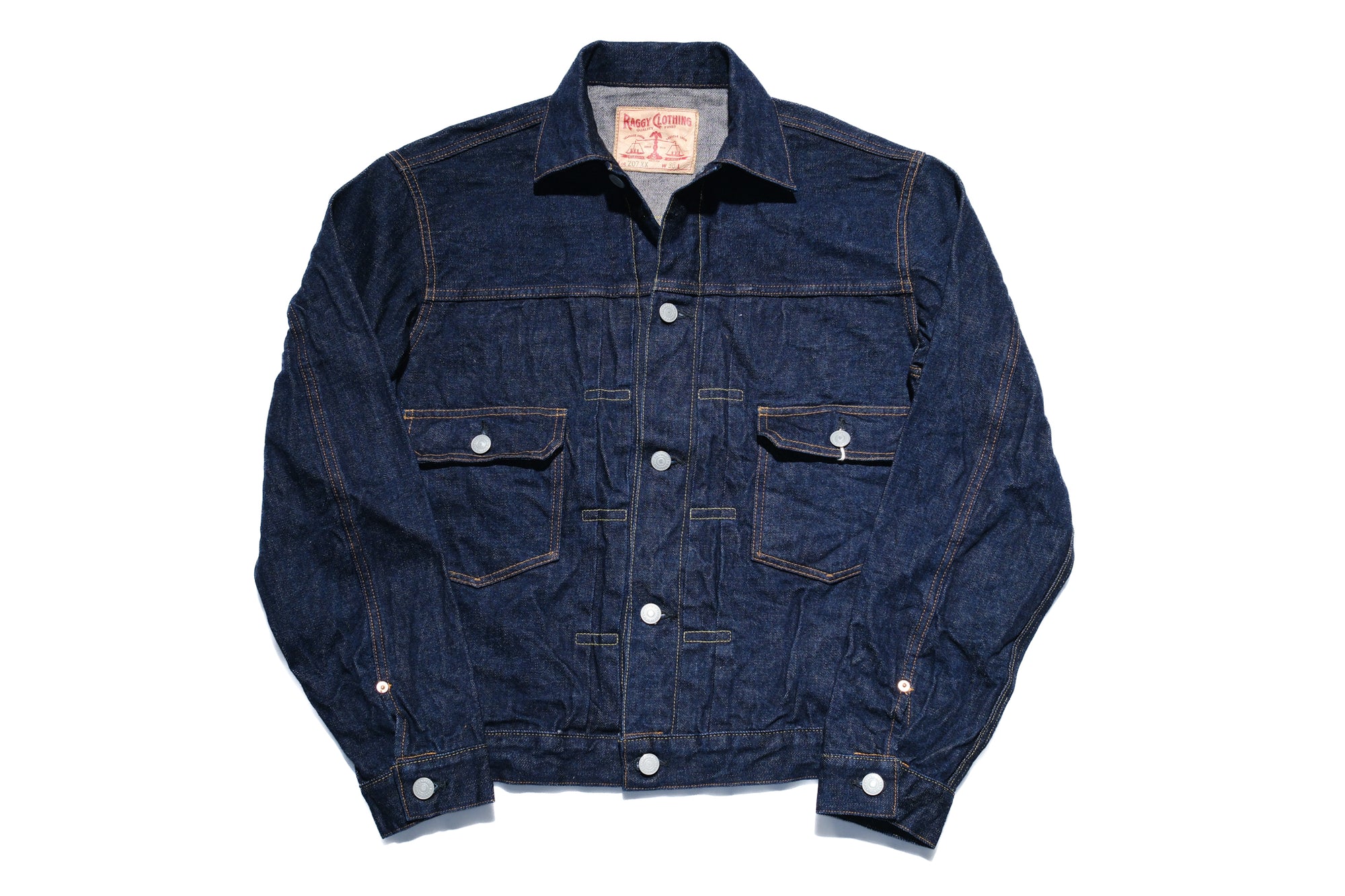 RAGGY CLOTHING 14oz Indigo Dyed “Mild-Nep” Type 2 Denim Jacket