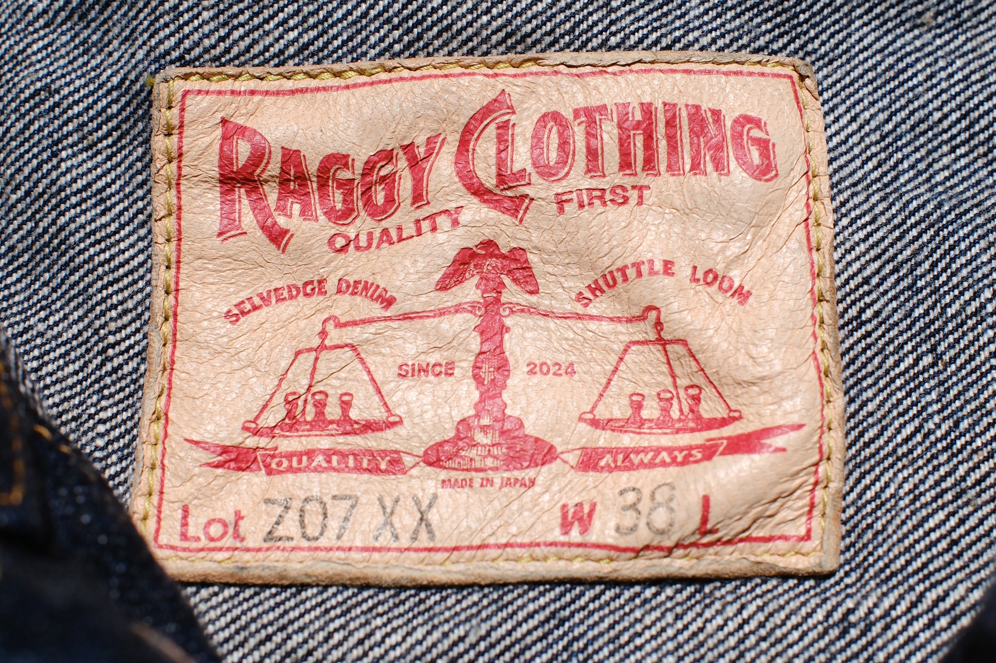 RAGGY CLOTHING 14oz Indigo Dyed “Mild-Nep” Type 2 Denim Jacket