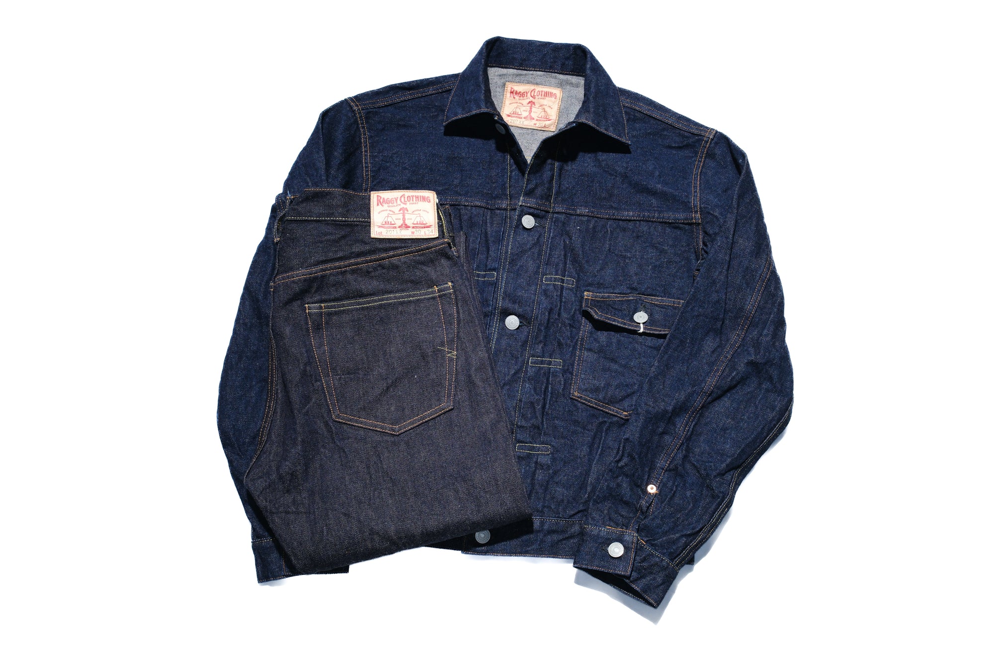 RAGGY CLOTHING 14oz Indigo Dyed “Mild-Nep” Type 2 Denim Jacket