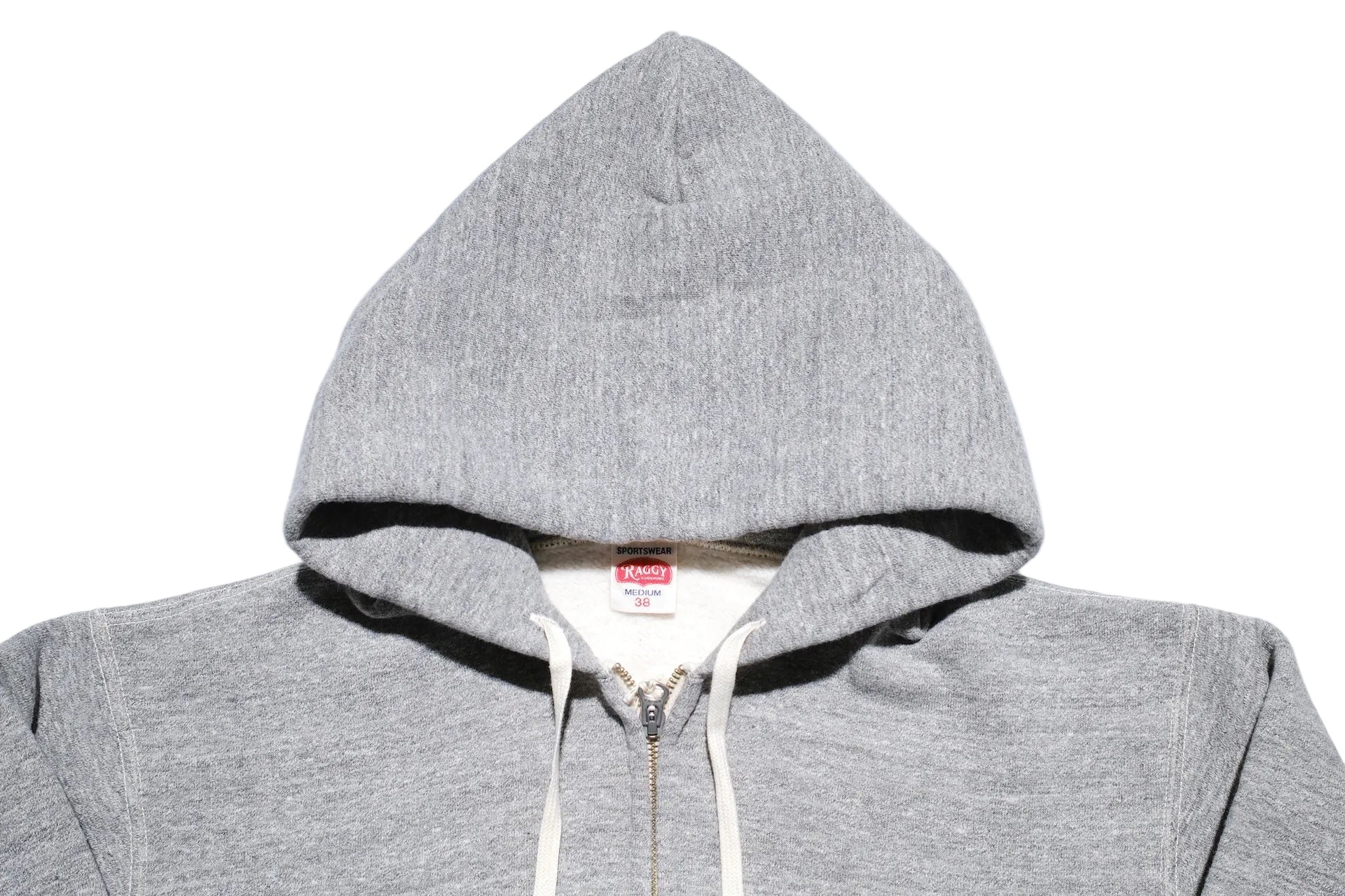 RAGGY CLOTHING 14oz “Pound Cake” Loopwheeled Hoody (Mottled Grey)