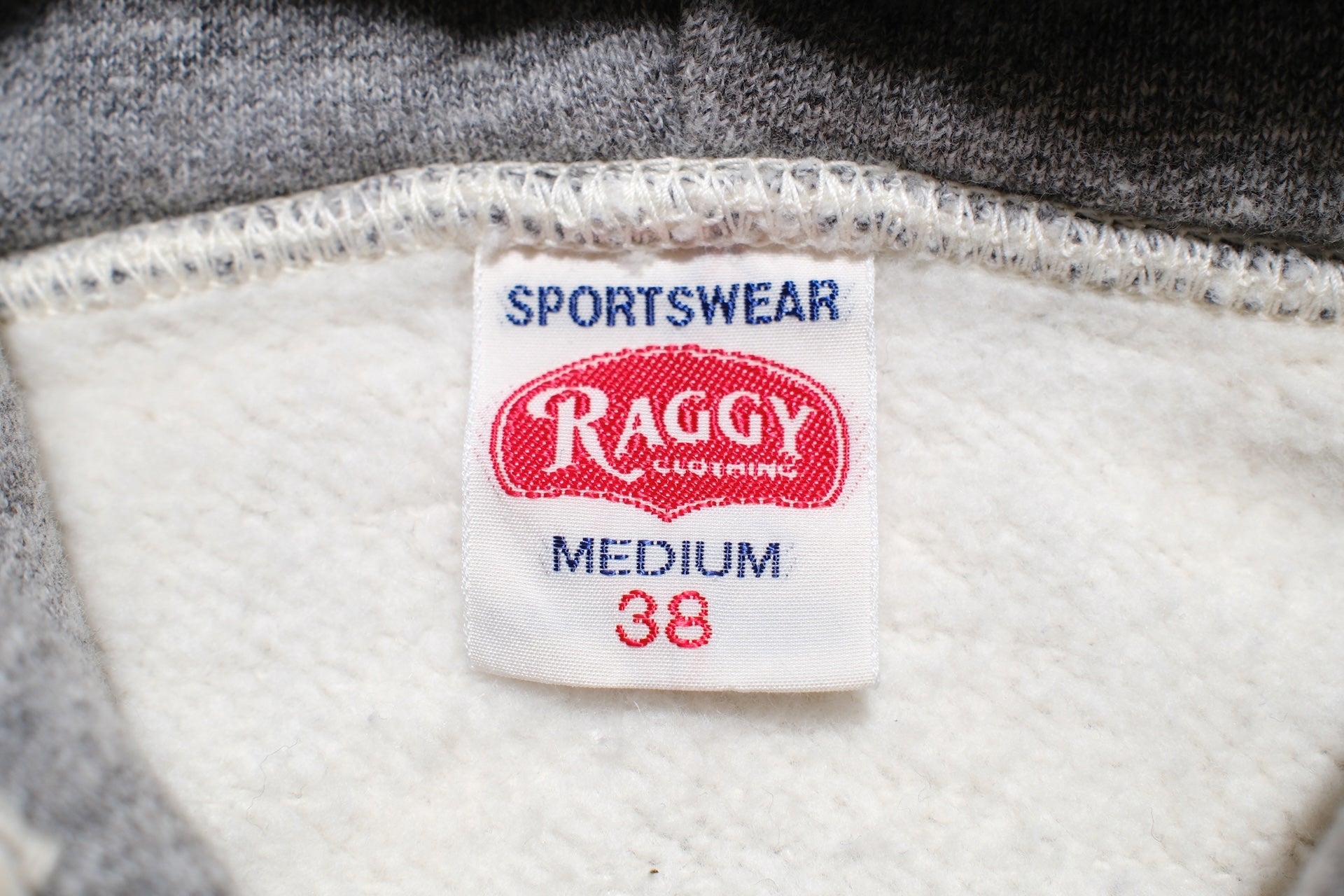 RAGGY CLOTHING 14oz “Pound Cake” Loopwheeled Hoody (Mottled Grey)