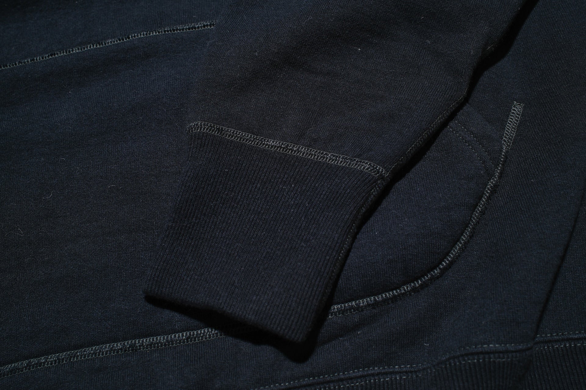 RAGGY CLOTHING 14oz “Pound Cake” Loopwheeled Pullover (Solid Black)