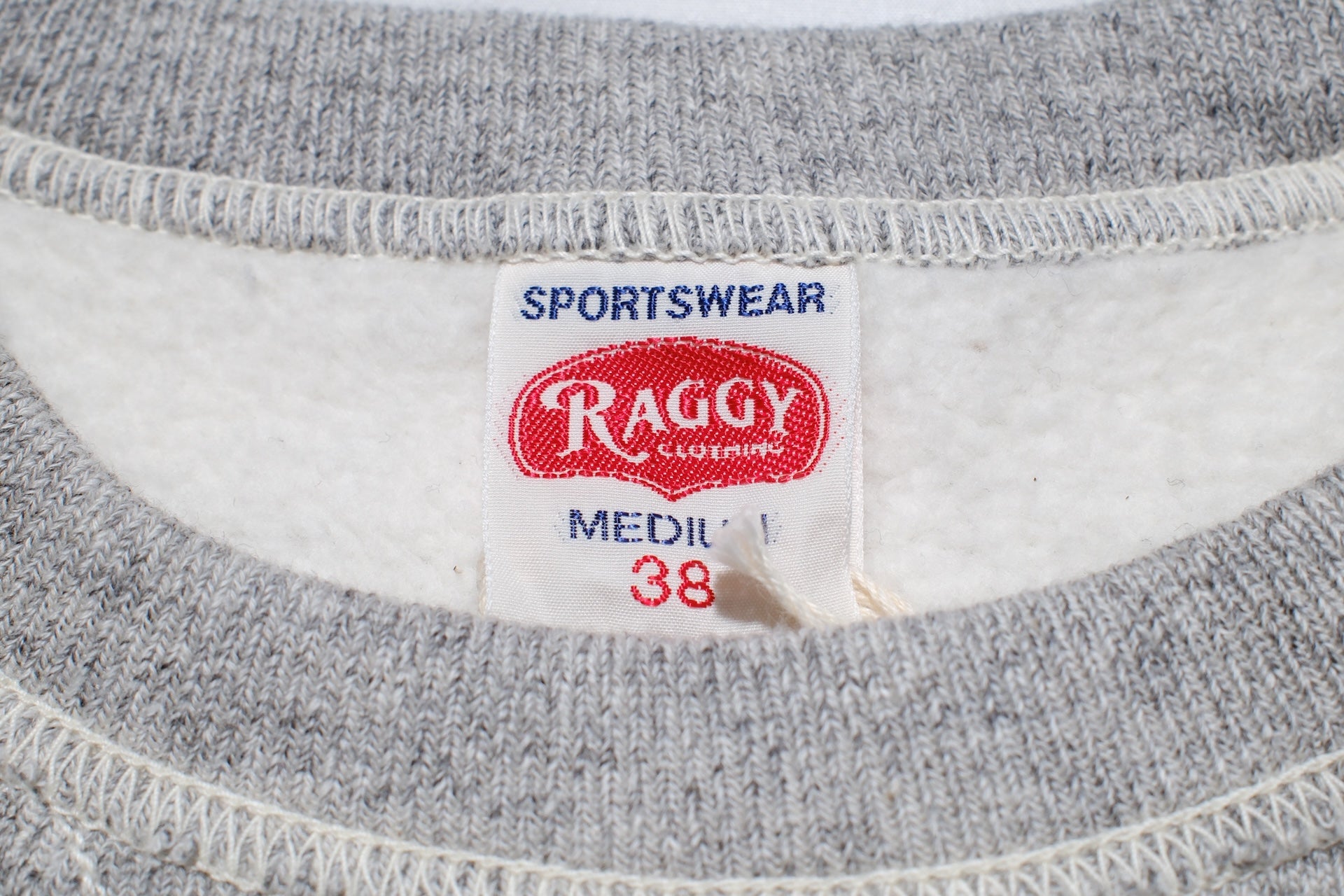 RAGGY CLOTHING 14oz “Pound Cake” Loopwheeled Sweatshirt (Mottled Grey)