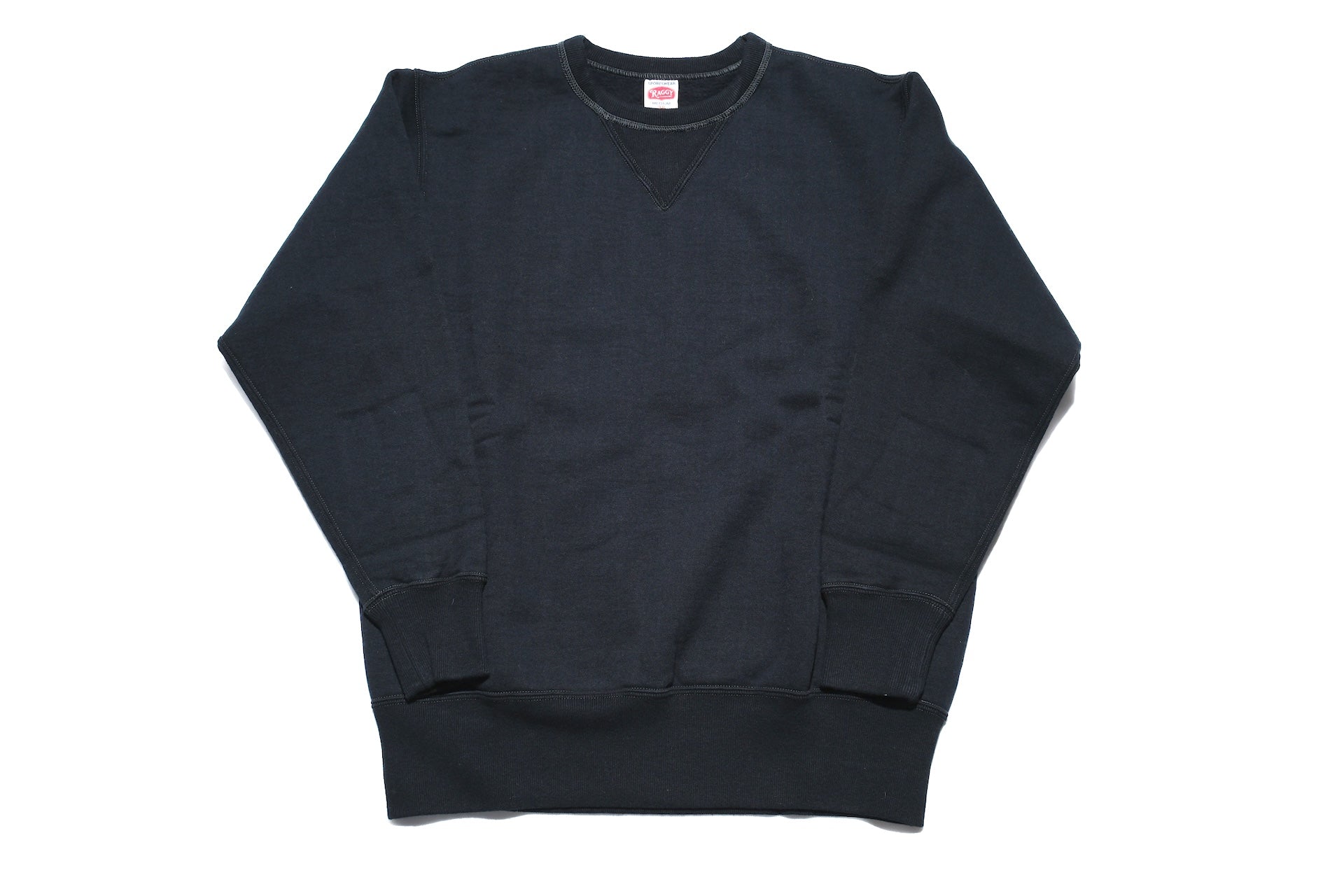 RAGGY CLOTHING 14oz “Pound Cake” Loopwheeled Sweatshirt (Solid Black)