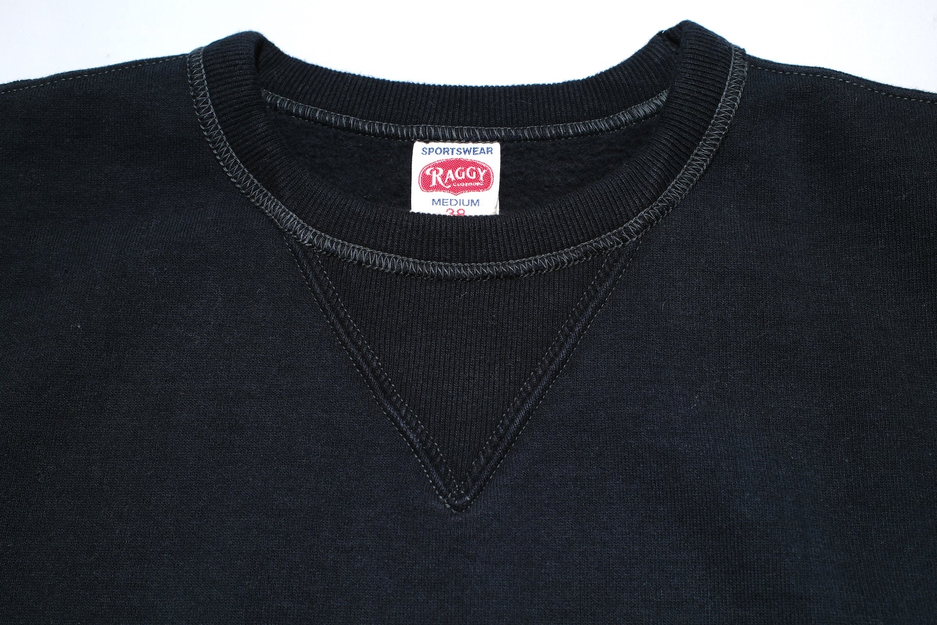 RAGGY CLOTHING 14oz “Pound Cake” Loopwheeled Sweatshirt (Solid Black)