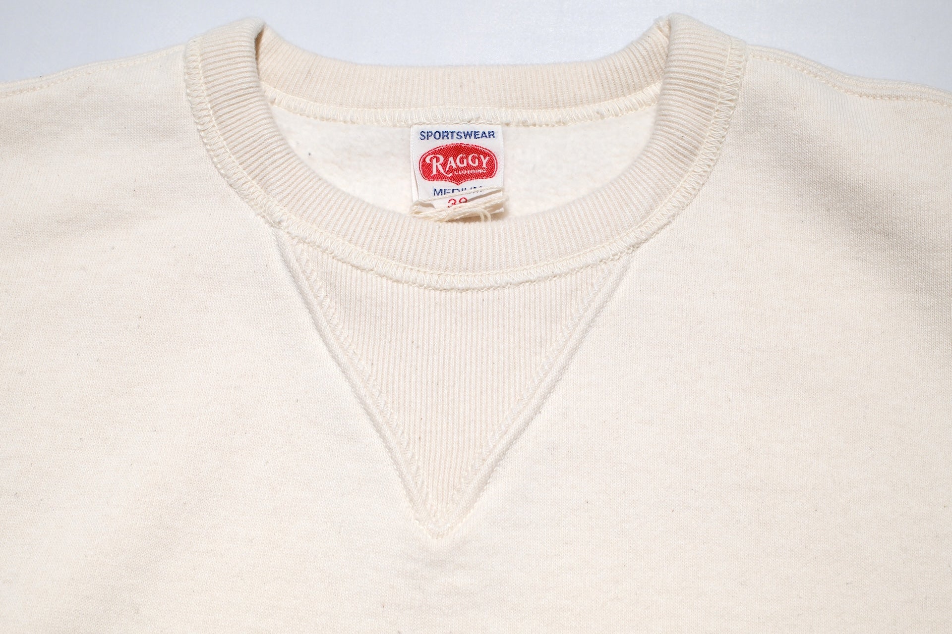 RAGGY CLOTHING 14oz “Pound Cake” Loopwheeled Sweatshirt (Natural)