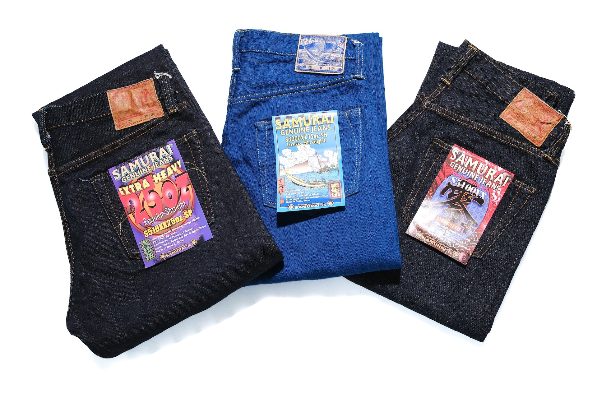 Samurai 15oz “Waves of Indigo” S3000XX15oz-SH Denim (Relaxed Straight fit)