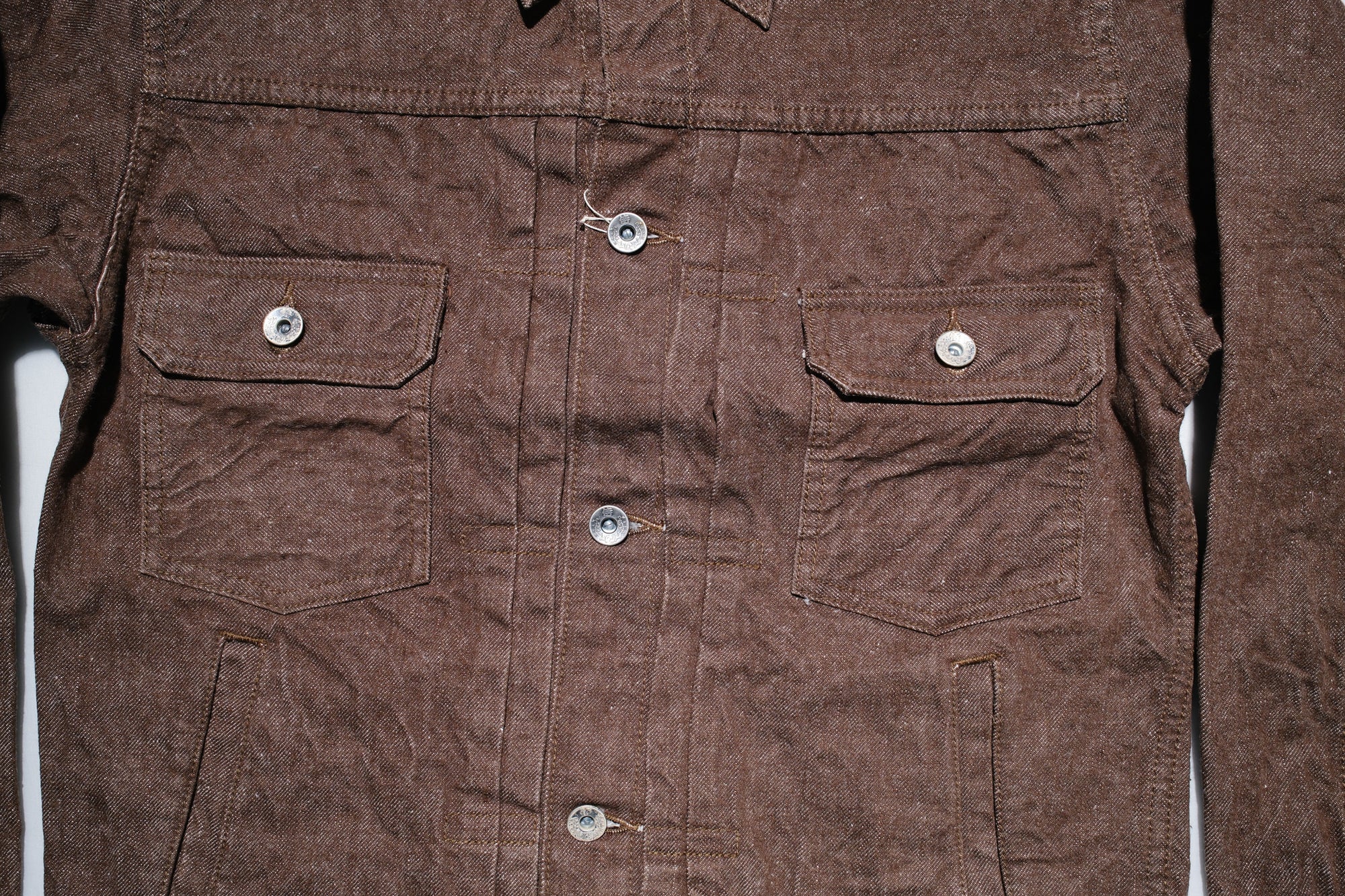 Samurai 15oz “Kanoko Brown” Modified Type 2 Denim Jacket