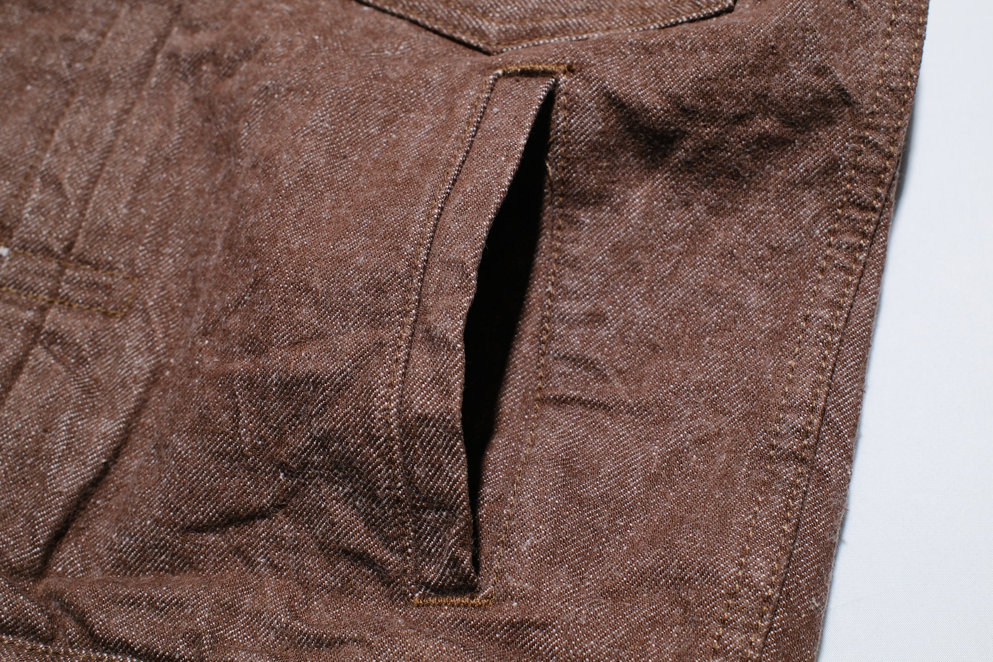 Samurai 15oz “Kanoko Brown” Modified Type 2 Denim Jacket