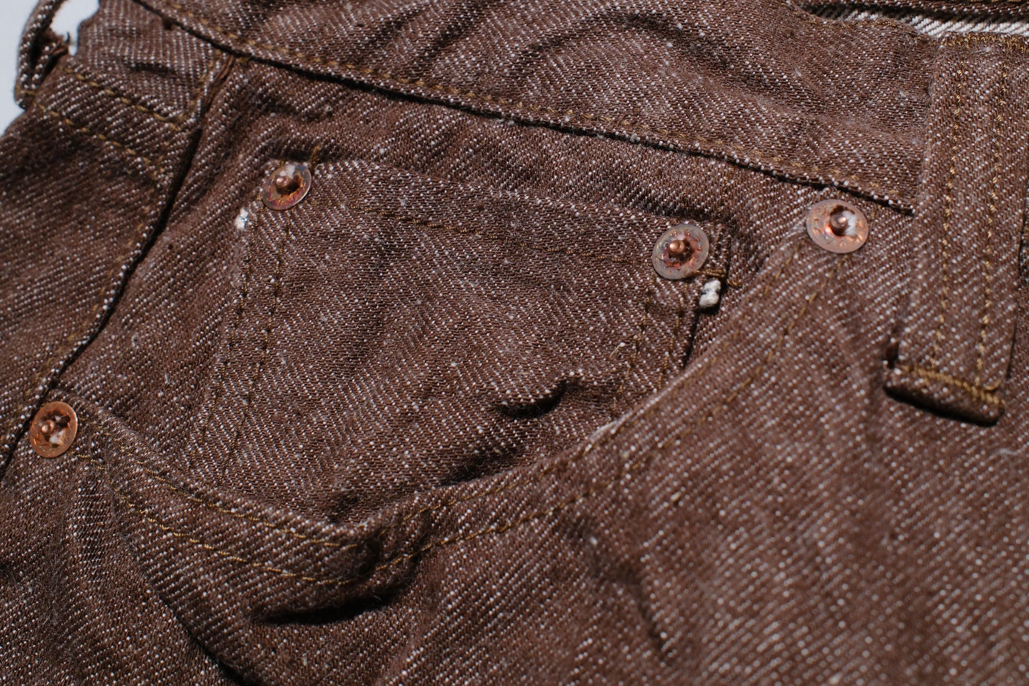 Samurai 15oz “Kanoko Brown” S0150BRX Denim (Regular Straight Fit)