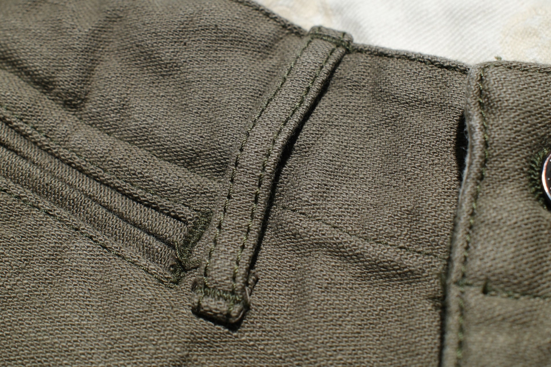 Samurai 15oz Selvage Back Satin Chinos (Vintage Olive)