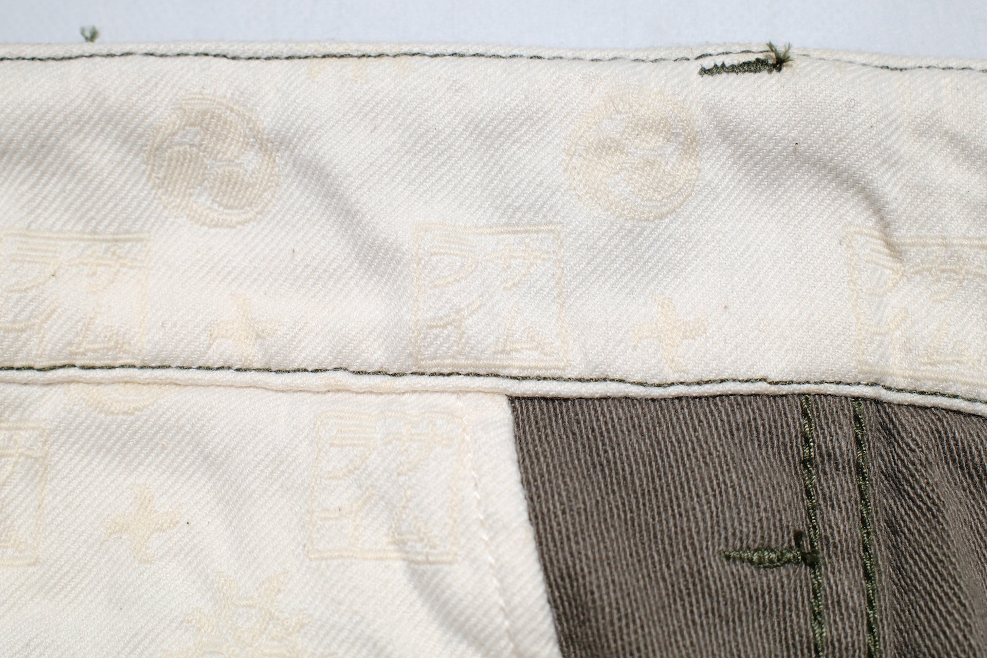 Samurai 15oz Selvage Back Satin Chinos (Vintage Olive)