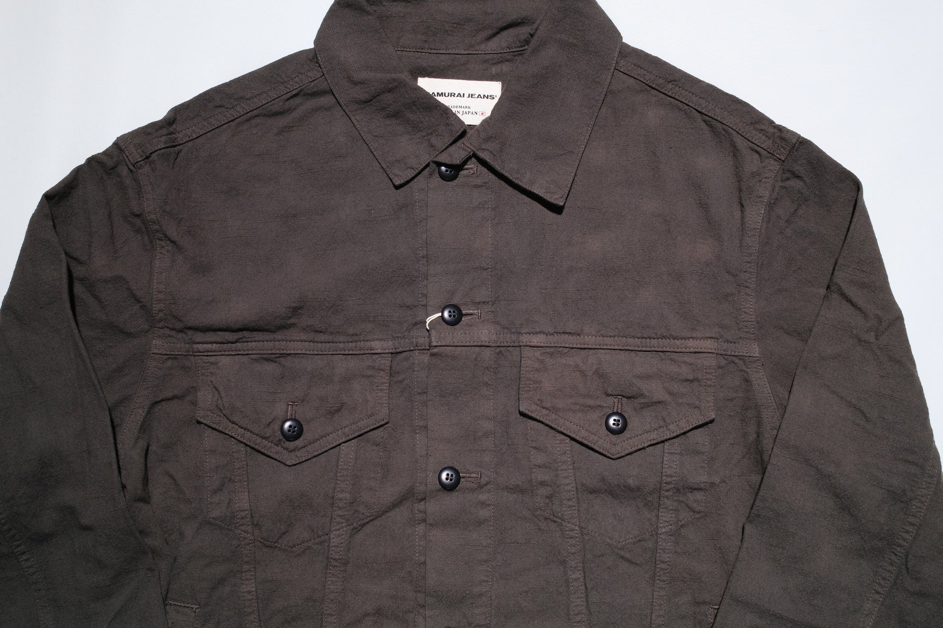 Samurai 10oz Tropical Weather Dobby Trucker Jacket (Sumi Black)