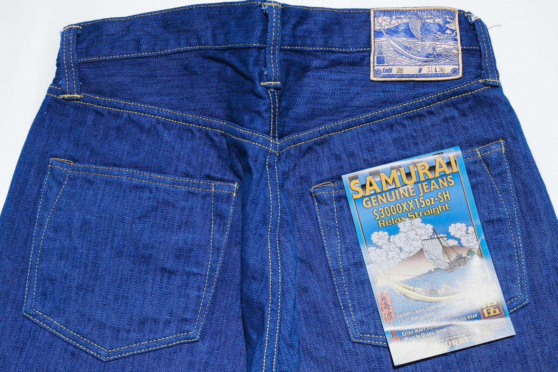 Samurai 15oz “Waves of Indigo” S3000XX15oz-SH Denim (Relaxed Straight fit)