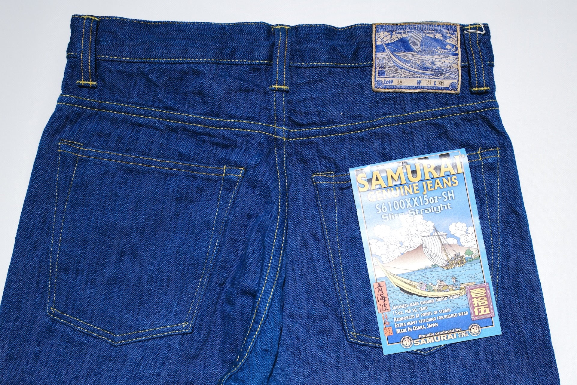 Samurai 15oz “Waves of Indigo” S6100XX15oz-SH Denim (Slim Straight fit)