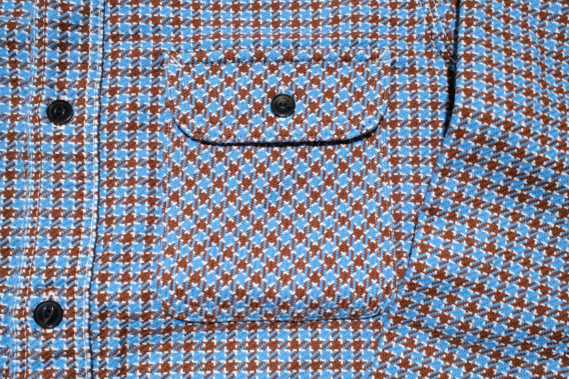 Samurai Indigo Dyed Heavyweight “Overseas Edition” Flannel Workshirt (Cheese Brown)