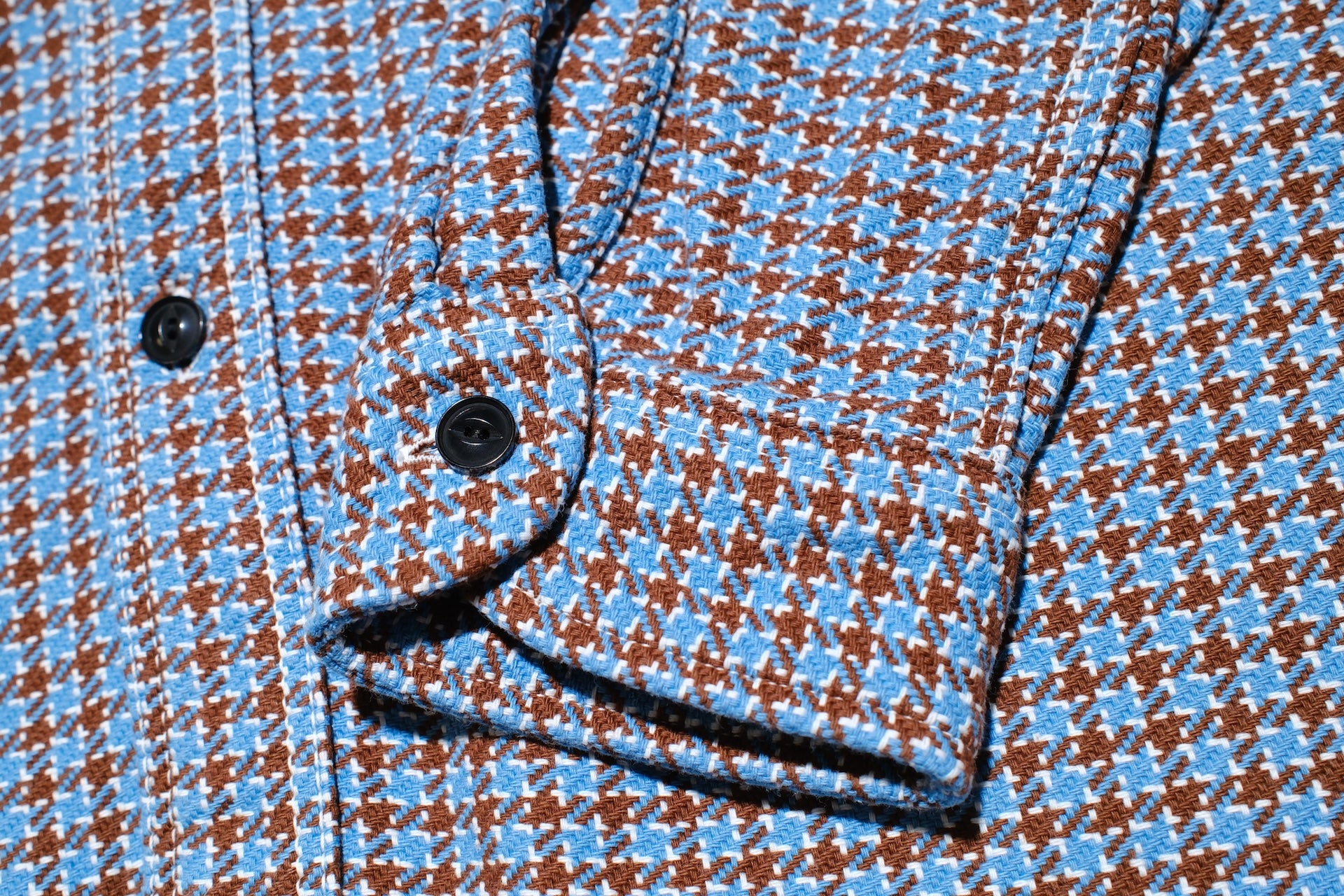 Samurai Indigo Dyed Heavyweight “Overseas Edition” Flannel Workshirt (Cheese Brown)