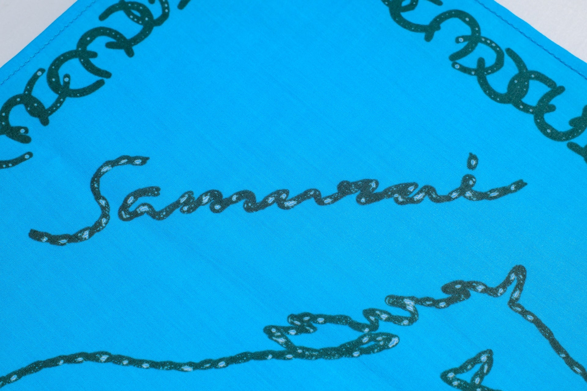 Samurai “Chains of Horses” Bandana  (Turquoise)