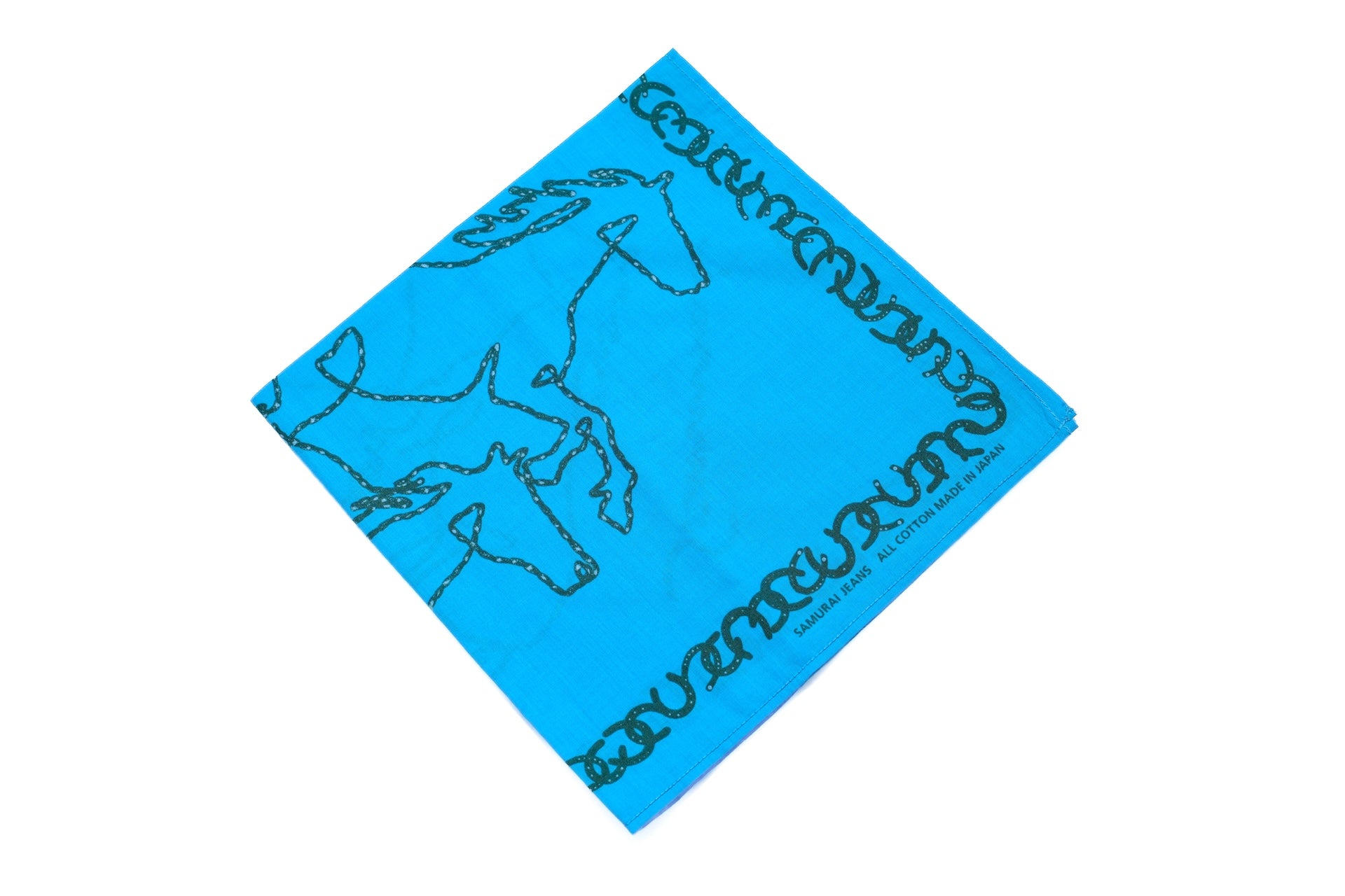 Samurai “Chains of Horses” Bandana  (Turquoise)