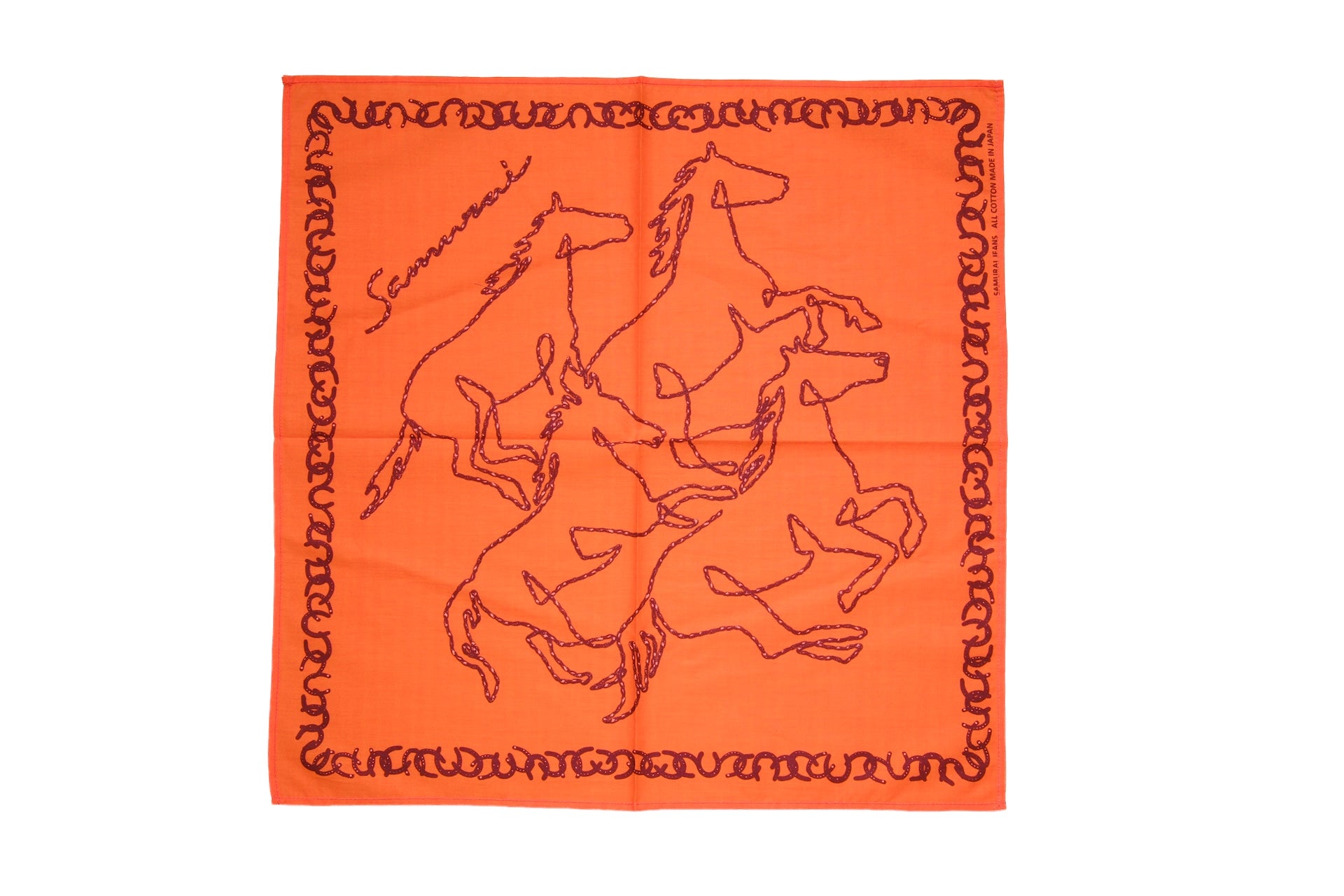 Samurai “Chains of Horses” Bandana  (Orange)