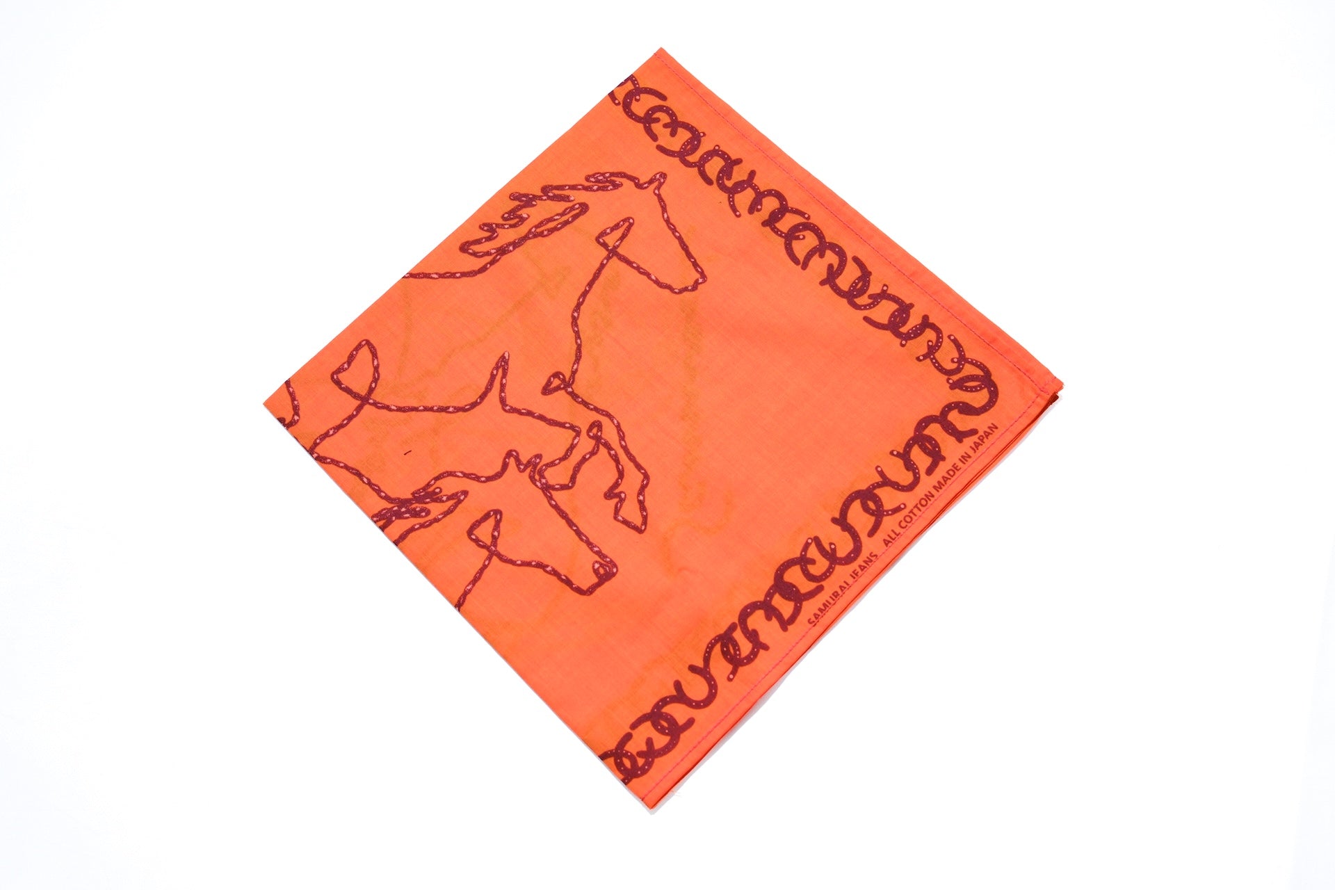 Samurai “Chains of Horses” Bandana  (Orange)