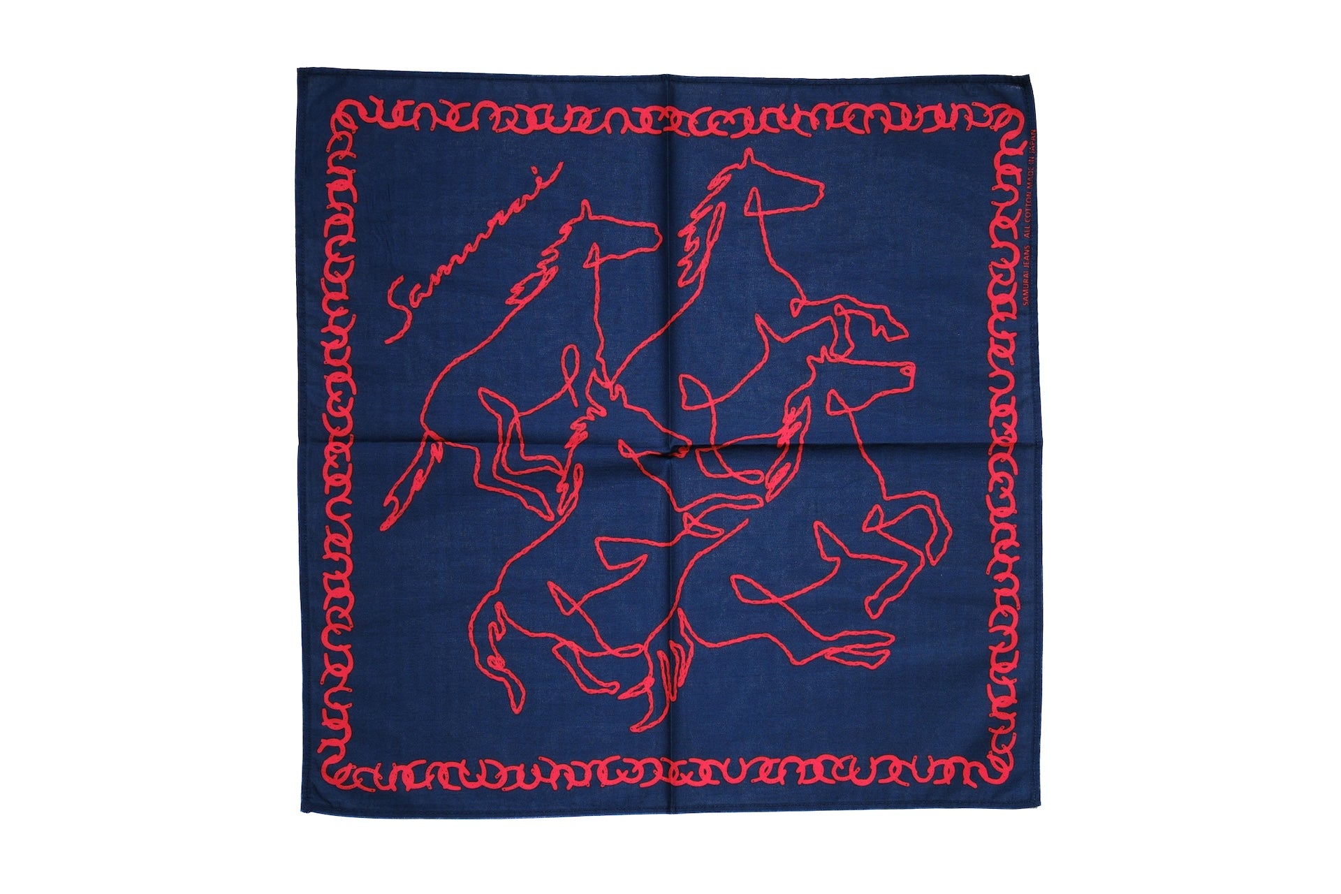 Samurai “Chains of Horses” Bandana (Navy)
