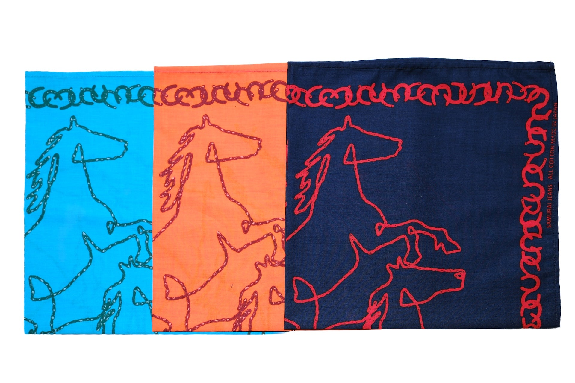 Samurai “Chains of Horses” Bandana (Navy)