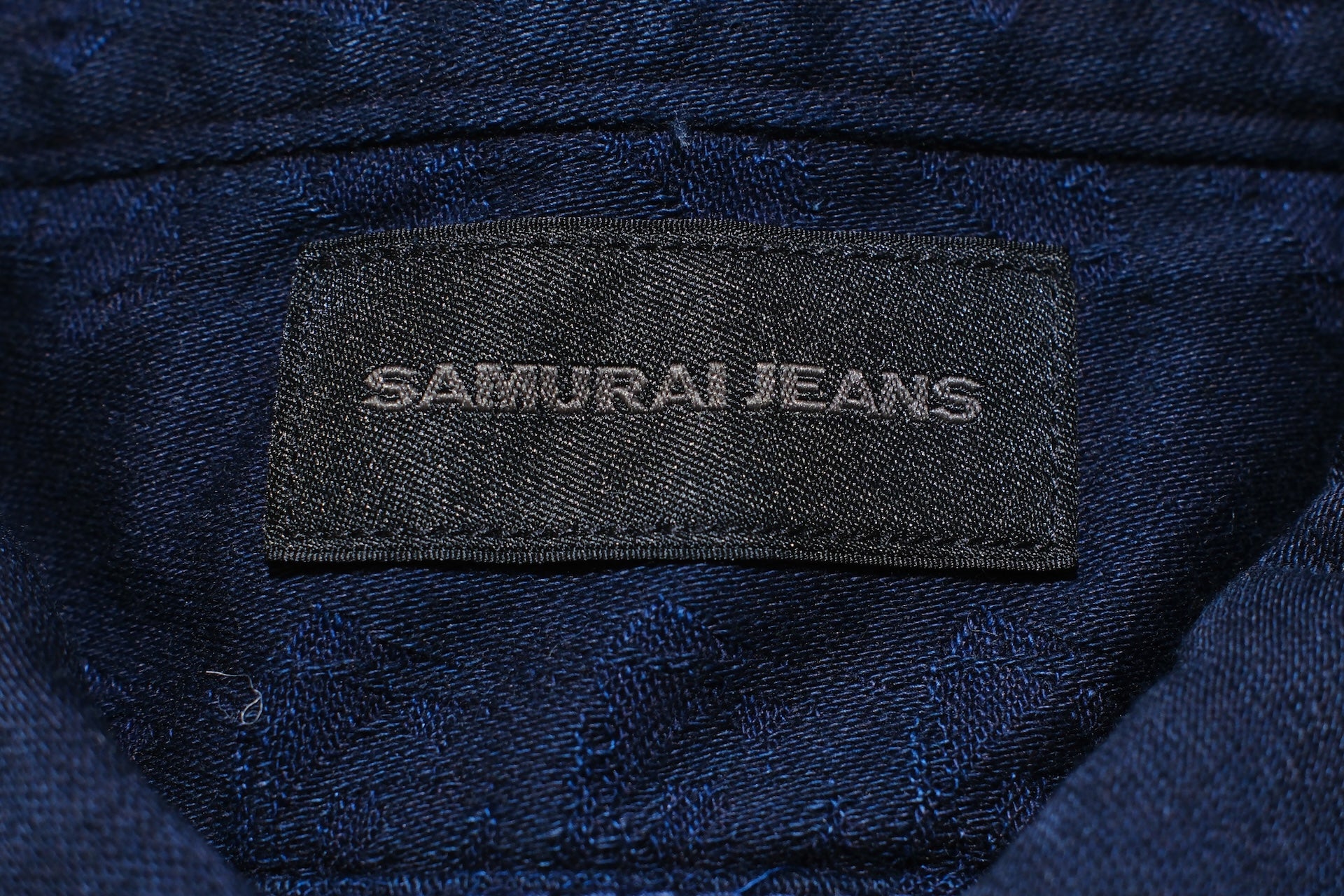 Samurai Indigo Dyed “Sengen Blossom” Jacquard Oxford Shirt (Overseas Edition)