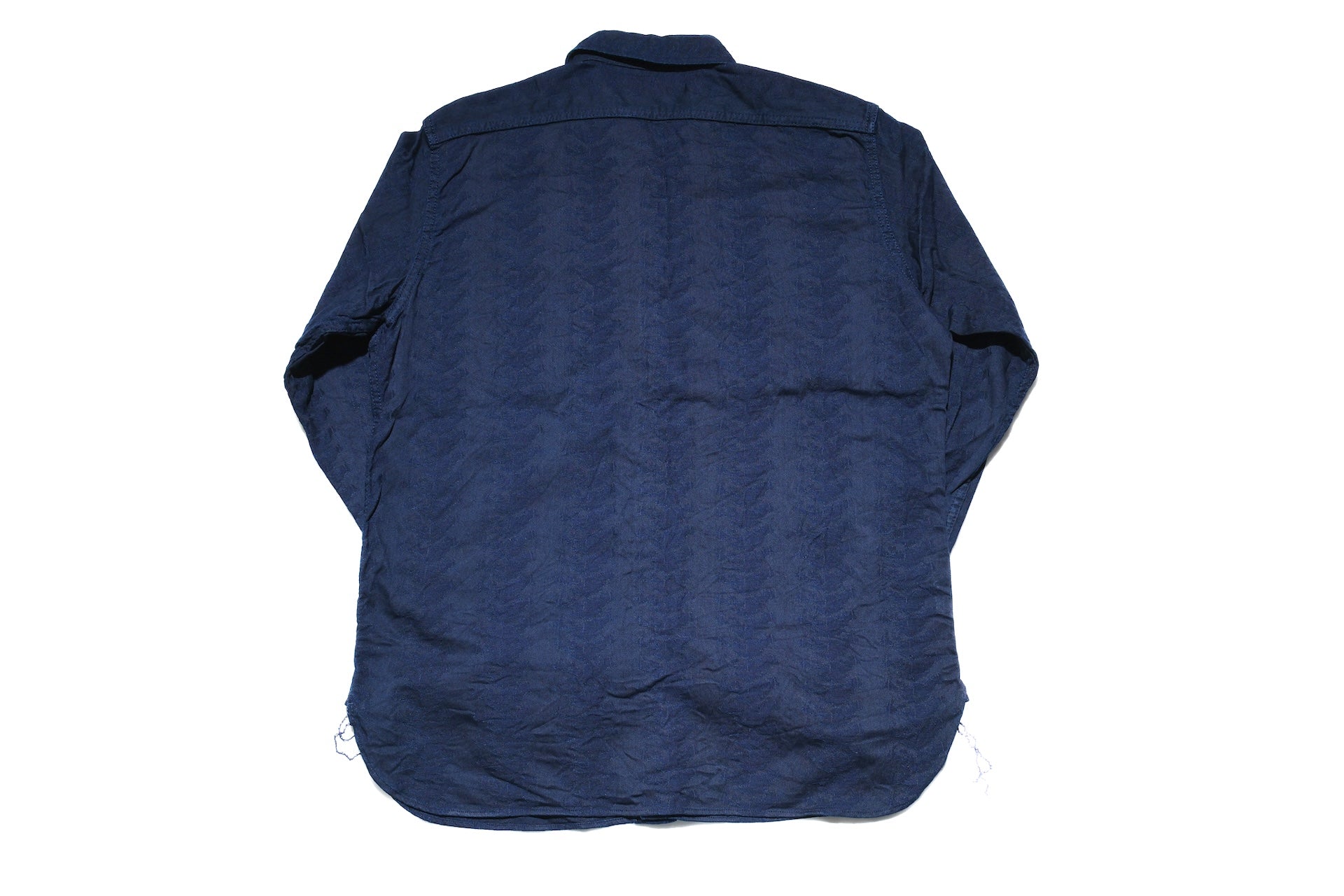 Samurai Indigo Dyed “Sengen Blossom” Jacquard Oxford Shirt (Overseas Edition)