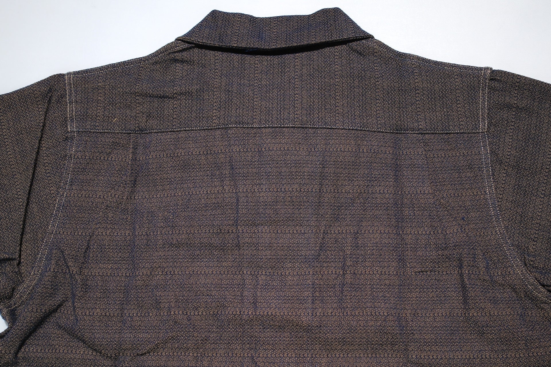 Samurai 10oz “Konako Ai-Madara” Sashiko S/S Open Collar Shirt
