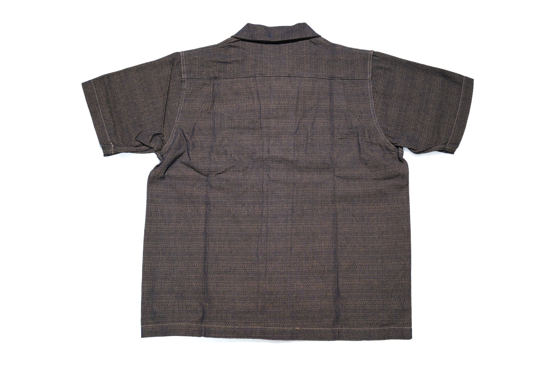 Samurai 10oz “Konako Ai-Madara” Sashiko S/S Open Collar Shirt