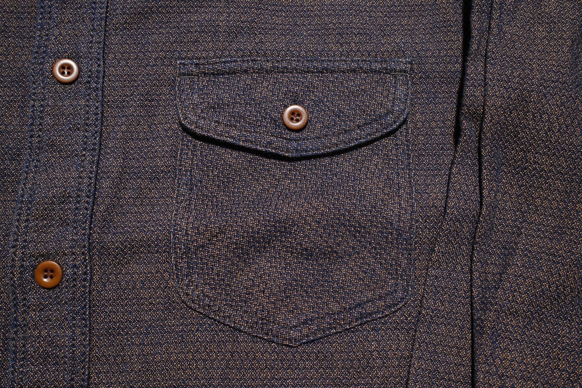 Samurai 10oz “Konako Ai-Madara” Sashiko “Overseas Edition” Work Shirt